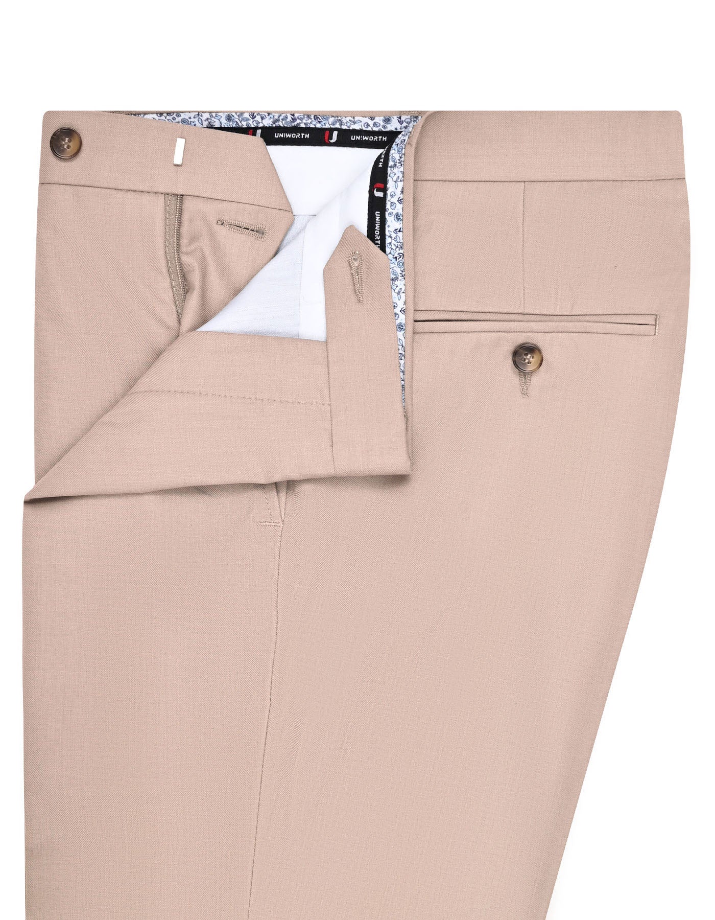 Beige Plain Formal Trouser Classic Fit FT582-1C-32