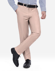 Beige Plain Formal Trouser Classic Fit FT582-1C-30