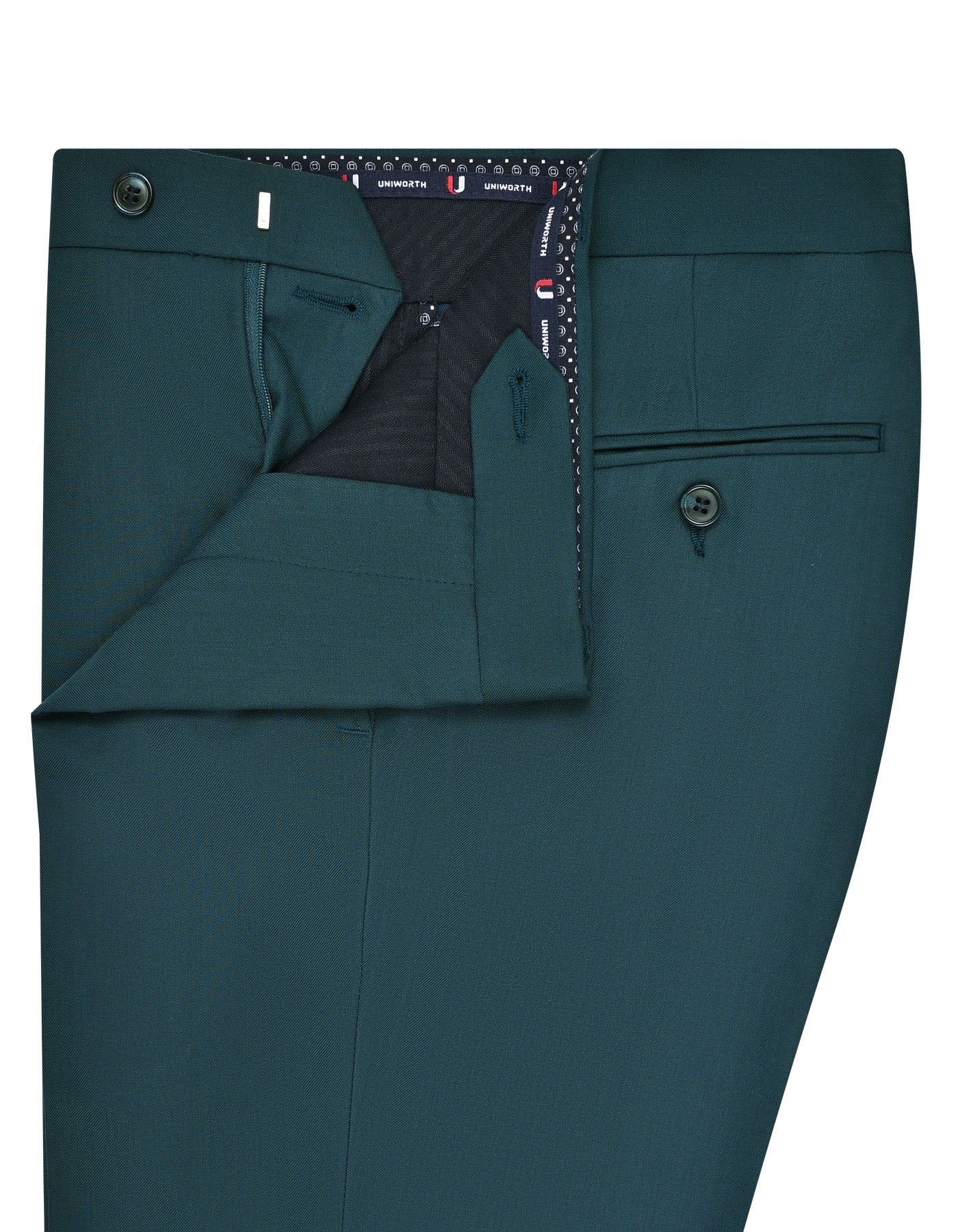 Teal Plain Formal Trouser Classic Fit FT584-1C-32