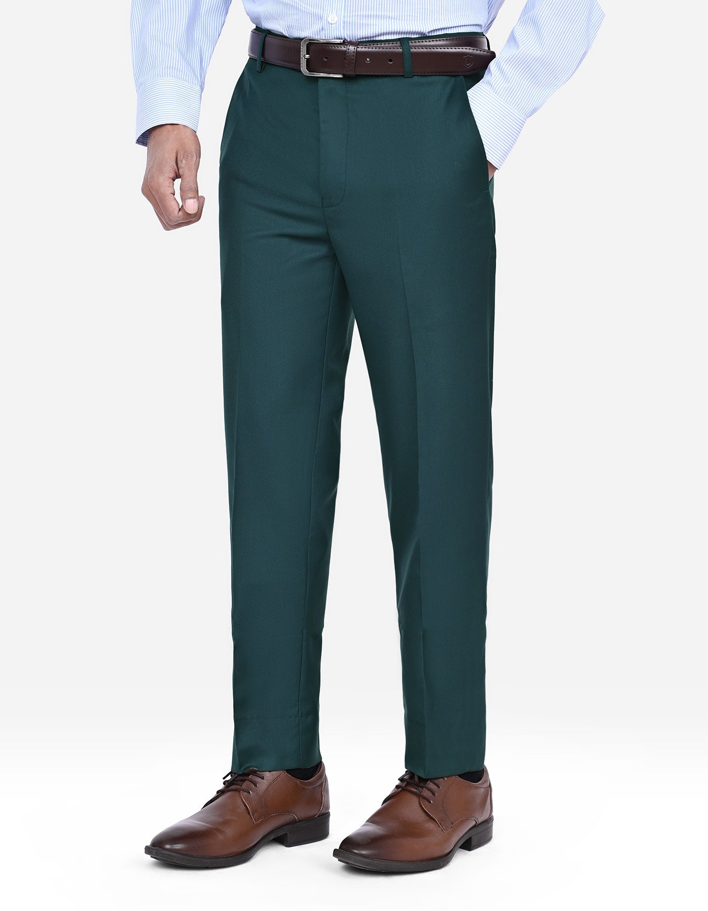Teal Plain Formal Trouser Classic Fit FT584-1C-30