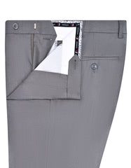 Grey Plain Formal Trouser Tailored Smart Fit FT586-1S-32