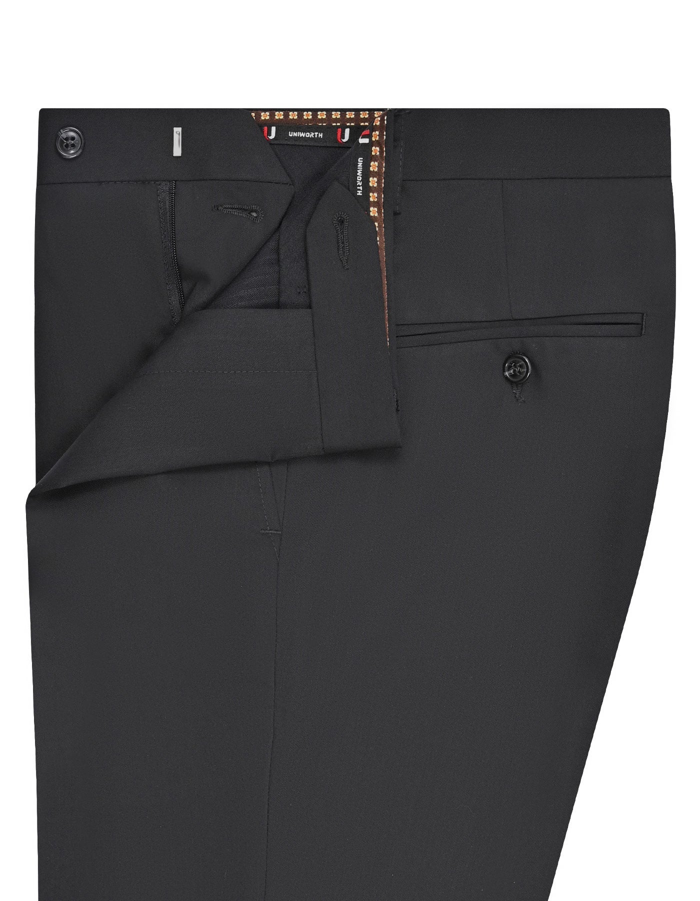 Black Plain Formal Trouser Tailored Smart Fit FT597S-32