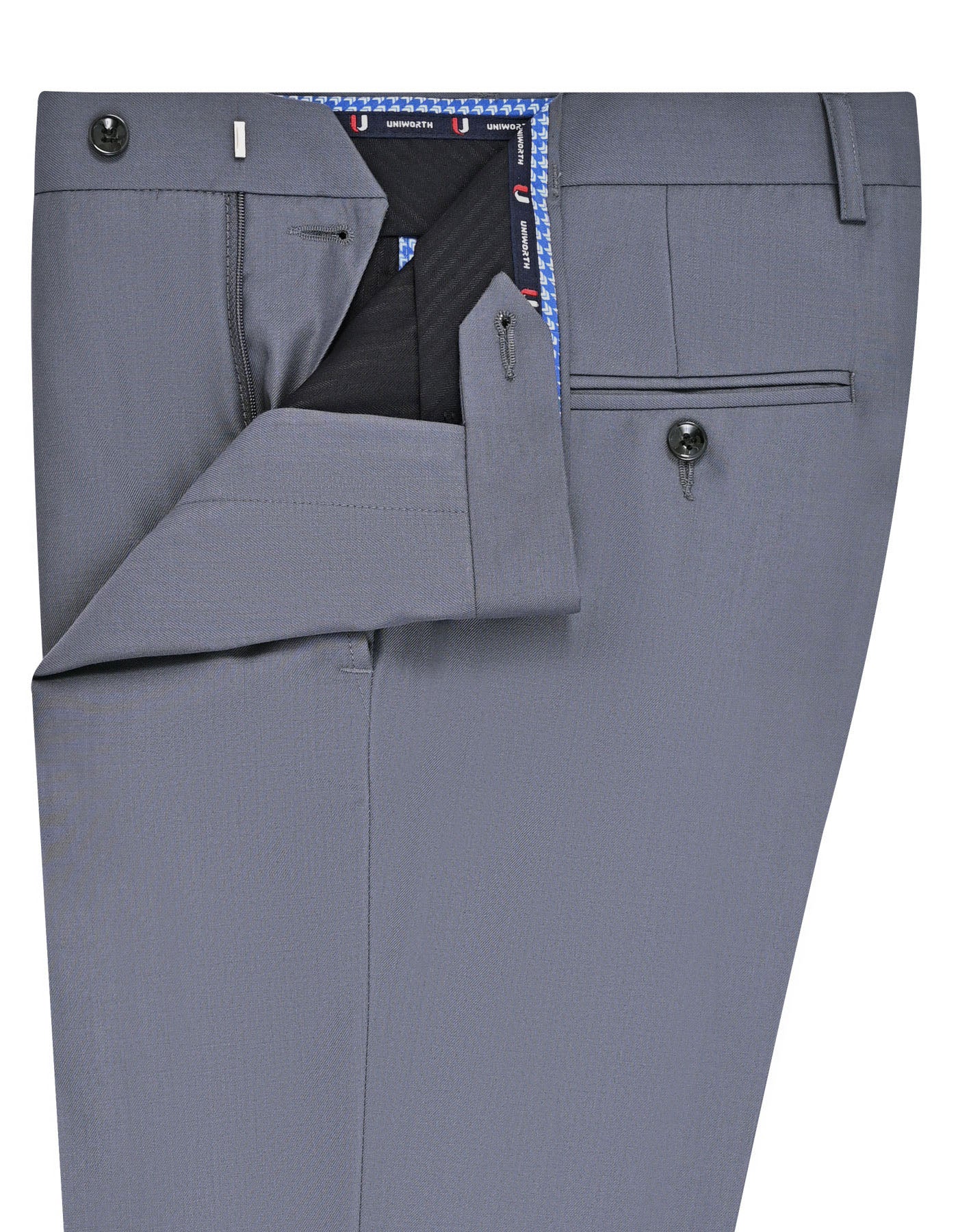 Grey Plain Formal Trouser Classic Fit FT598C-32