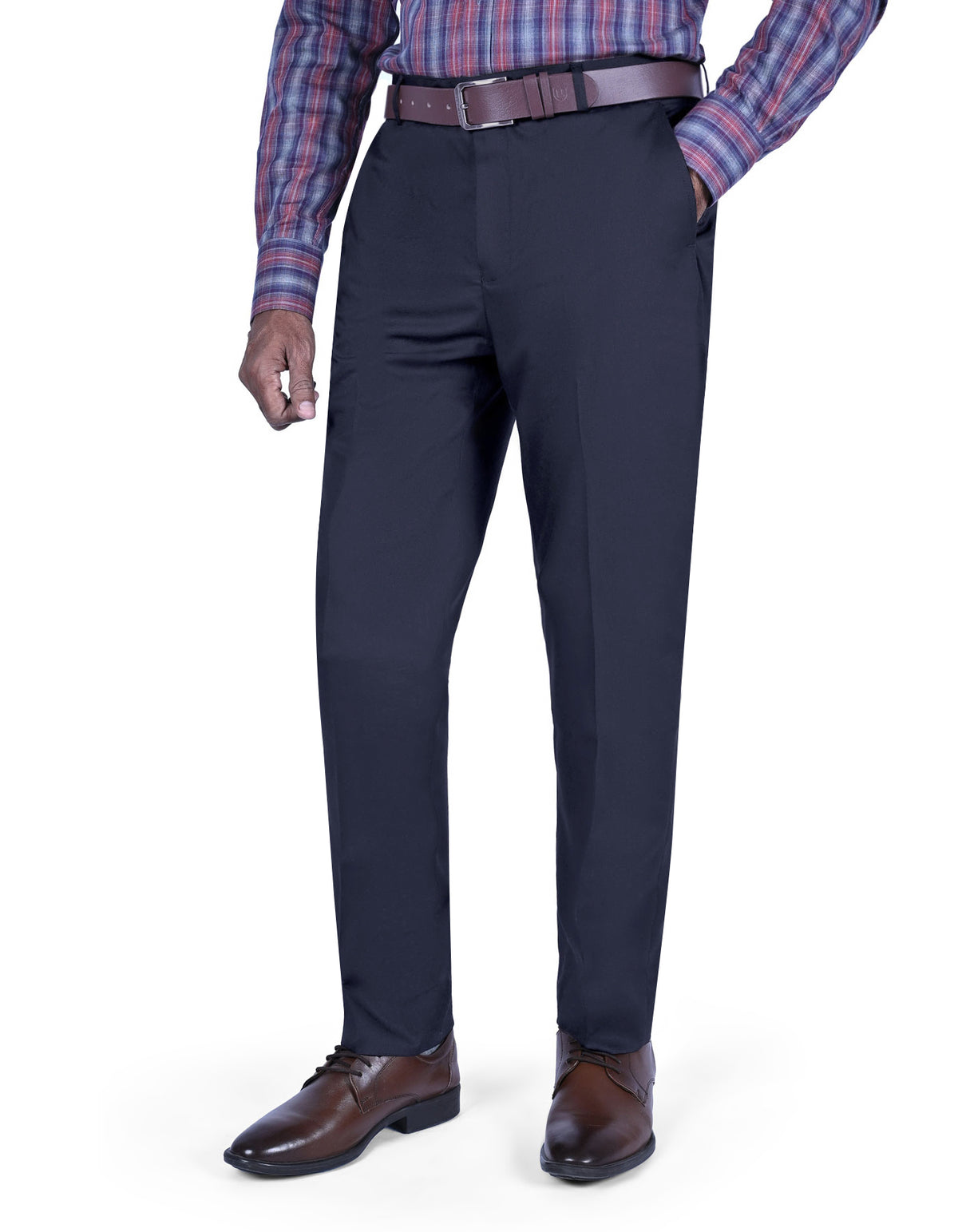 Navy Plain Formal Trouser Classic Fit FT599-1C-30