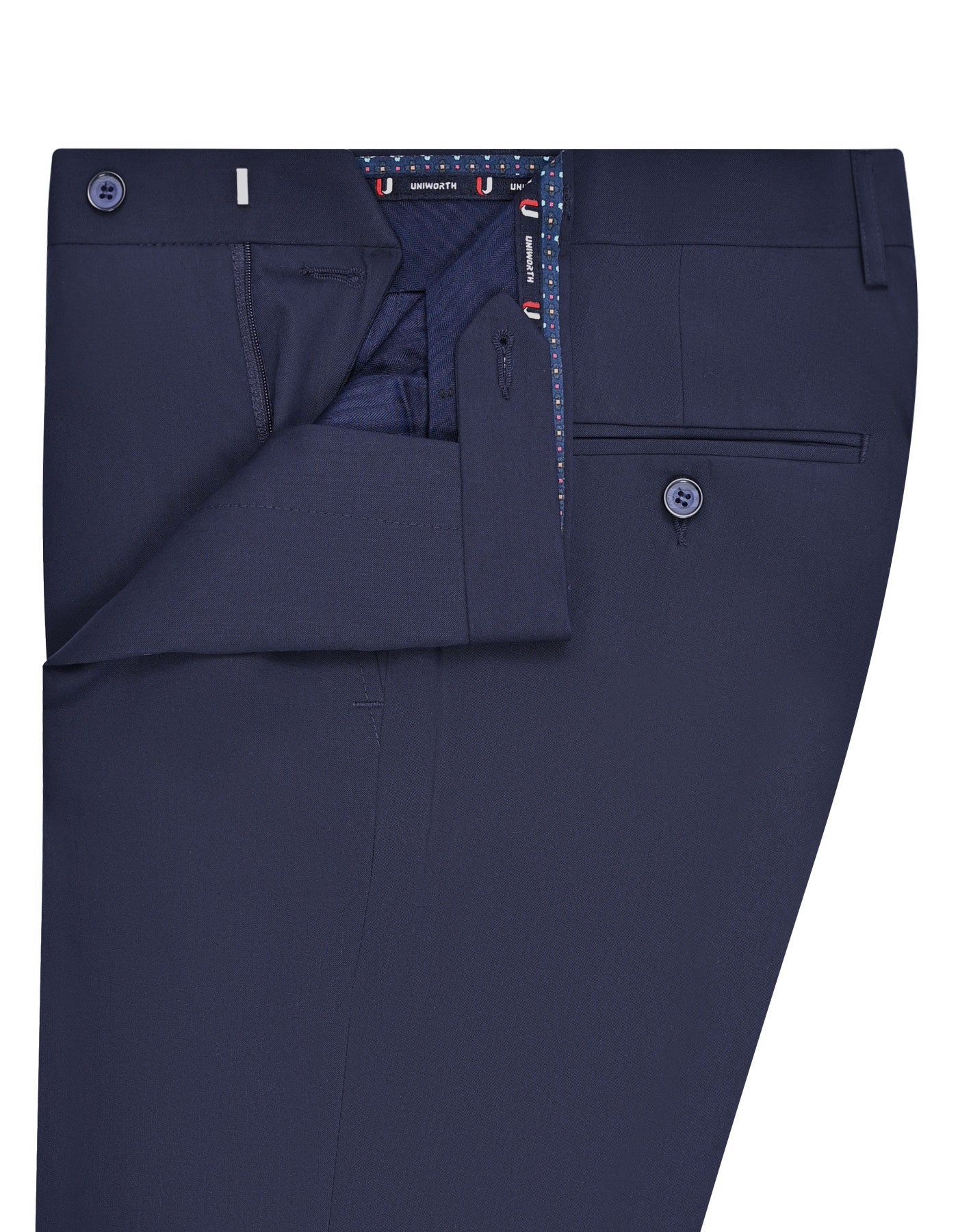 Navy Plain Formal Trouser Classic Fit FT599C-32