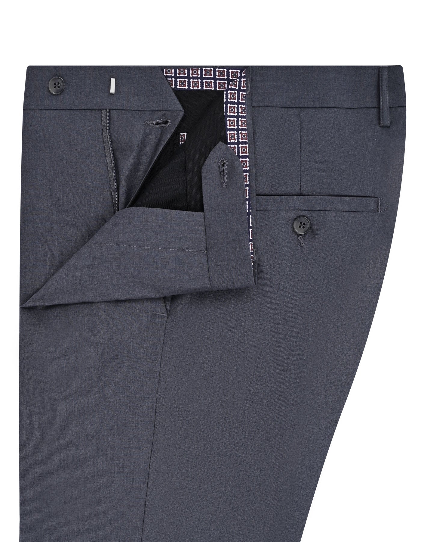 Grey Plain Formal Trouser Smart Fit FT613-1S-32