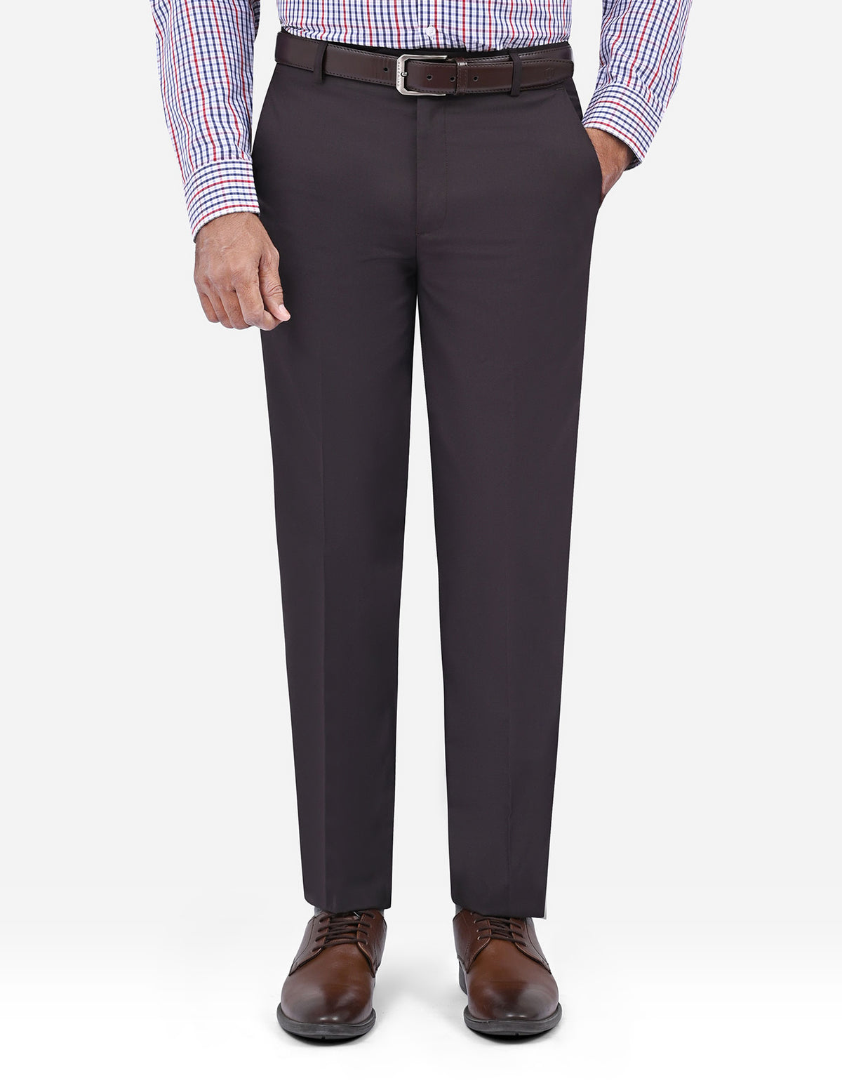 Chocolate Plain Formal Trouser Classic Fit FT614-1C-30