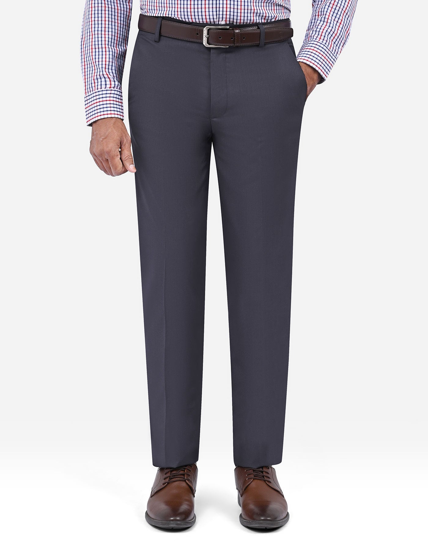 Charcoal Plain Formal Trouser Classic Fit FT615-1C-30
