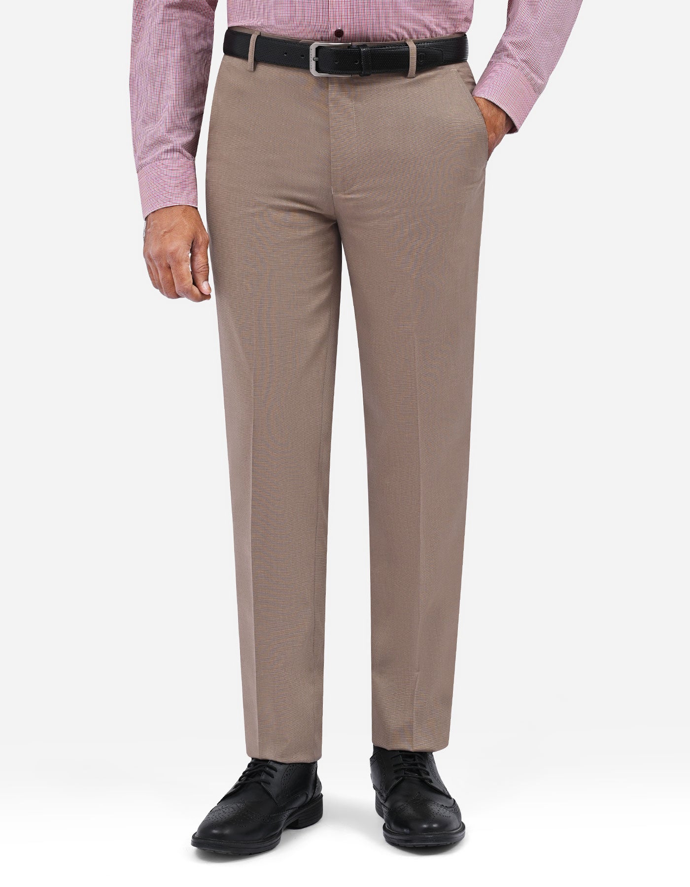 Beige Texture Formal Trouser Classic Fit FT619C-30