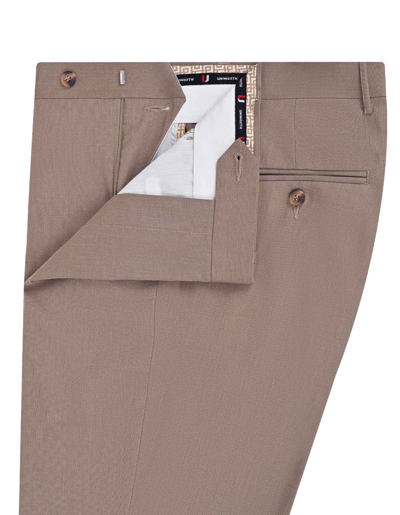 Beige Texture Formal Trouser Tailored Smart Fit FT619S-32