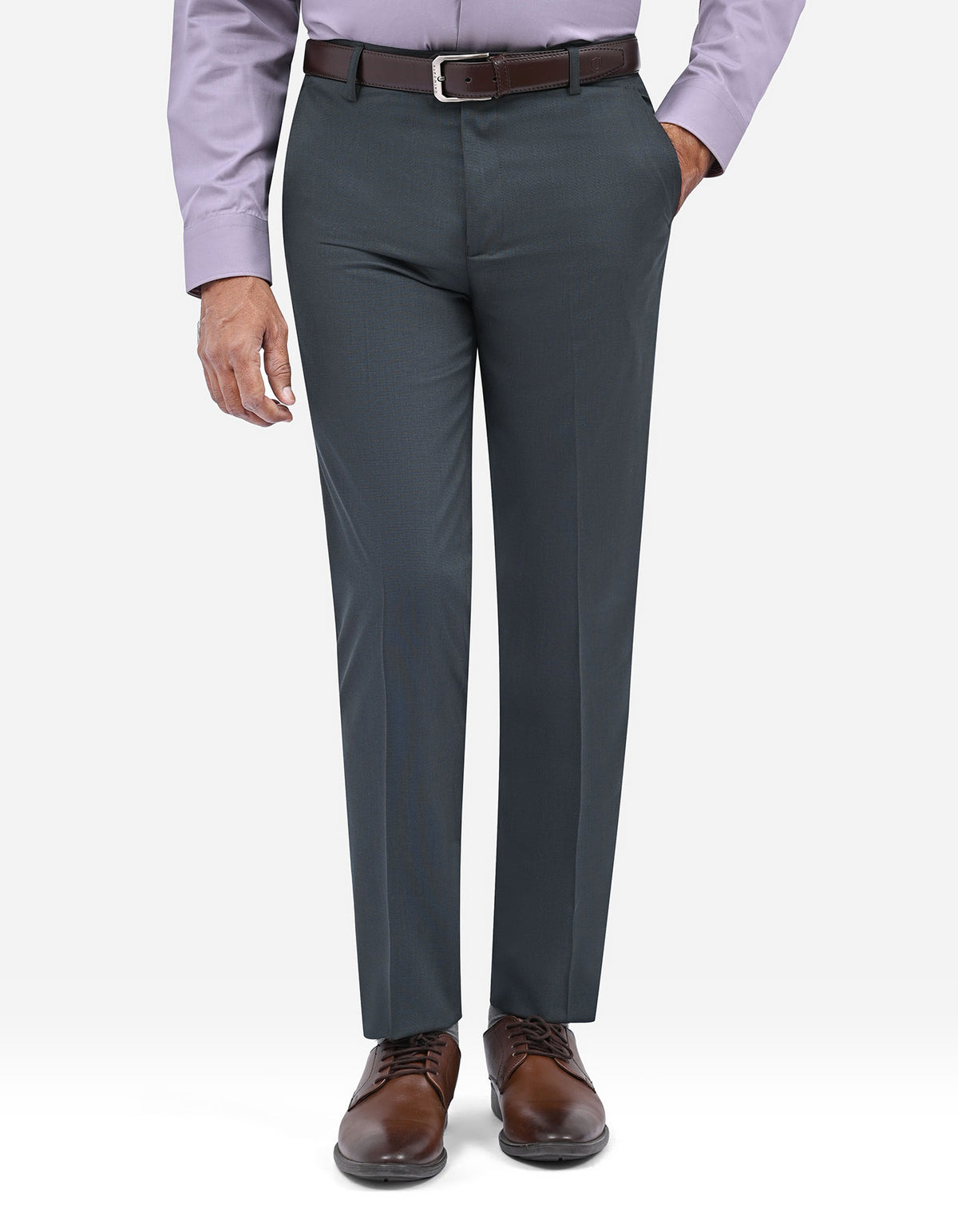 D Green Texture Formal Trouser Tailored Smart Fit FT620-1S-30