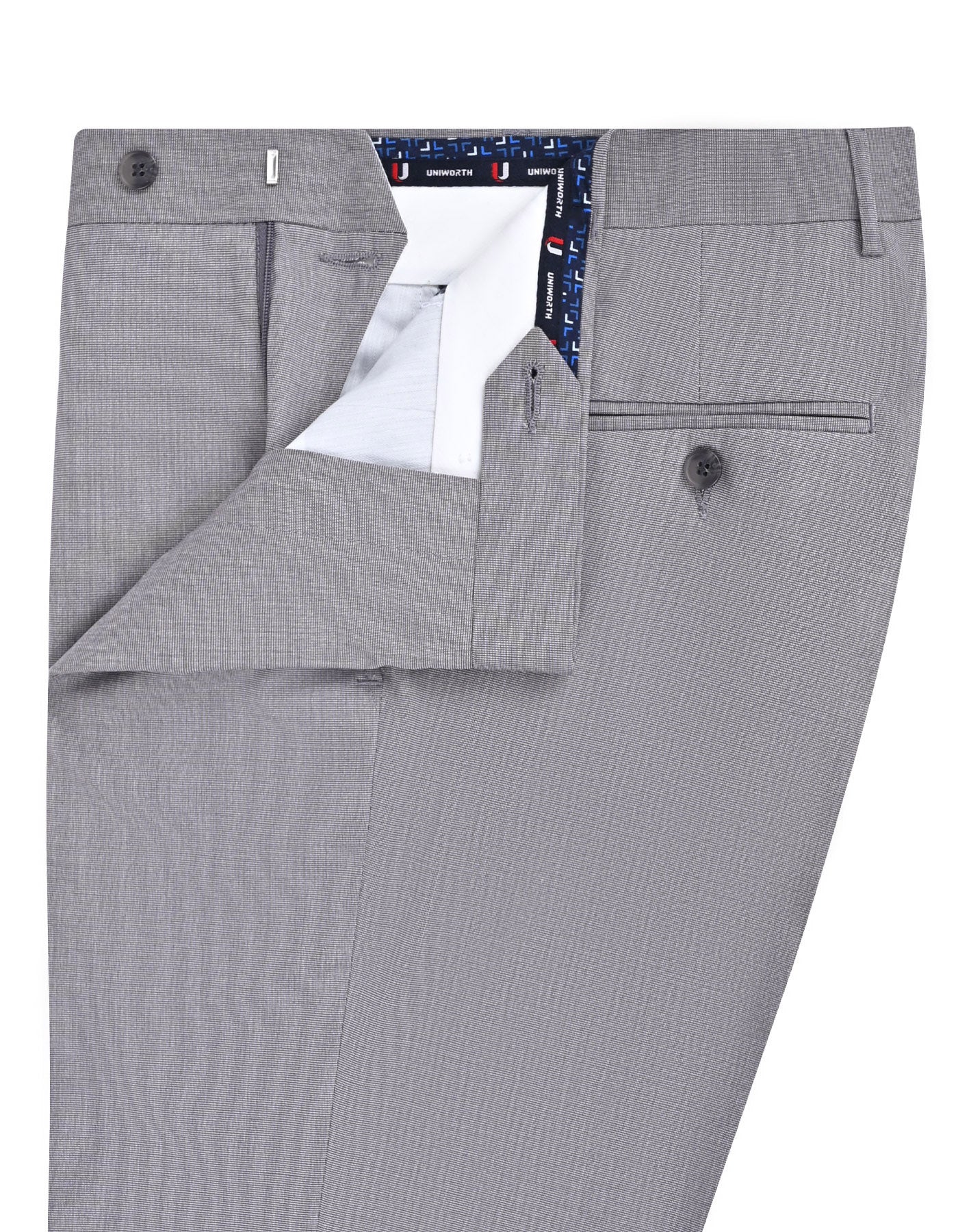 L Grey Texture Formal Trouser Tailored Smart Fit FT621-1S-32