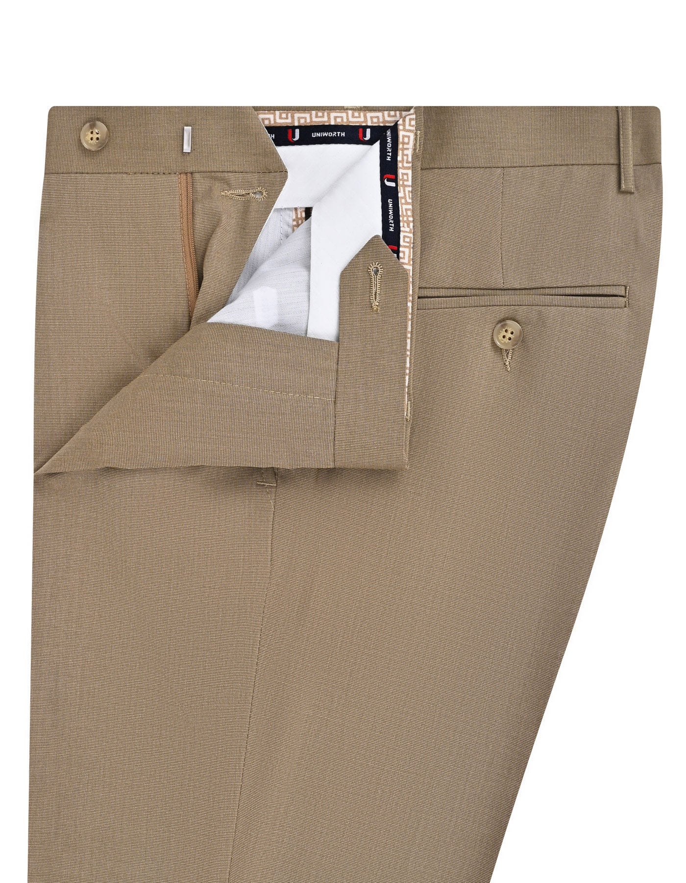 Khaki Texture Formal Trouser Tailored Smart Fit FT623-1S-32