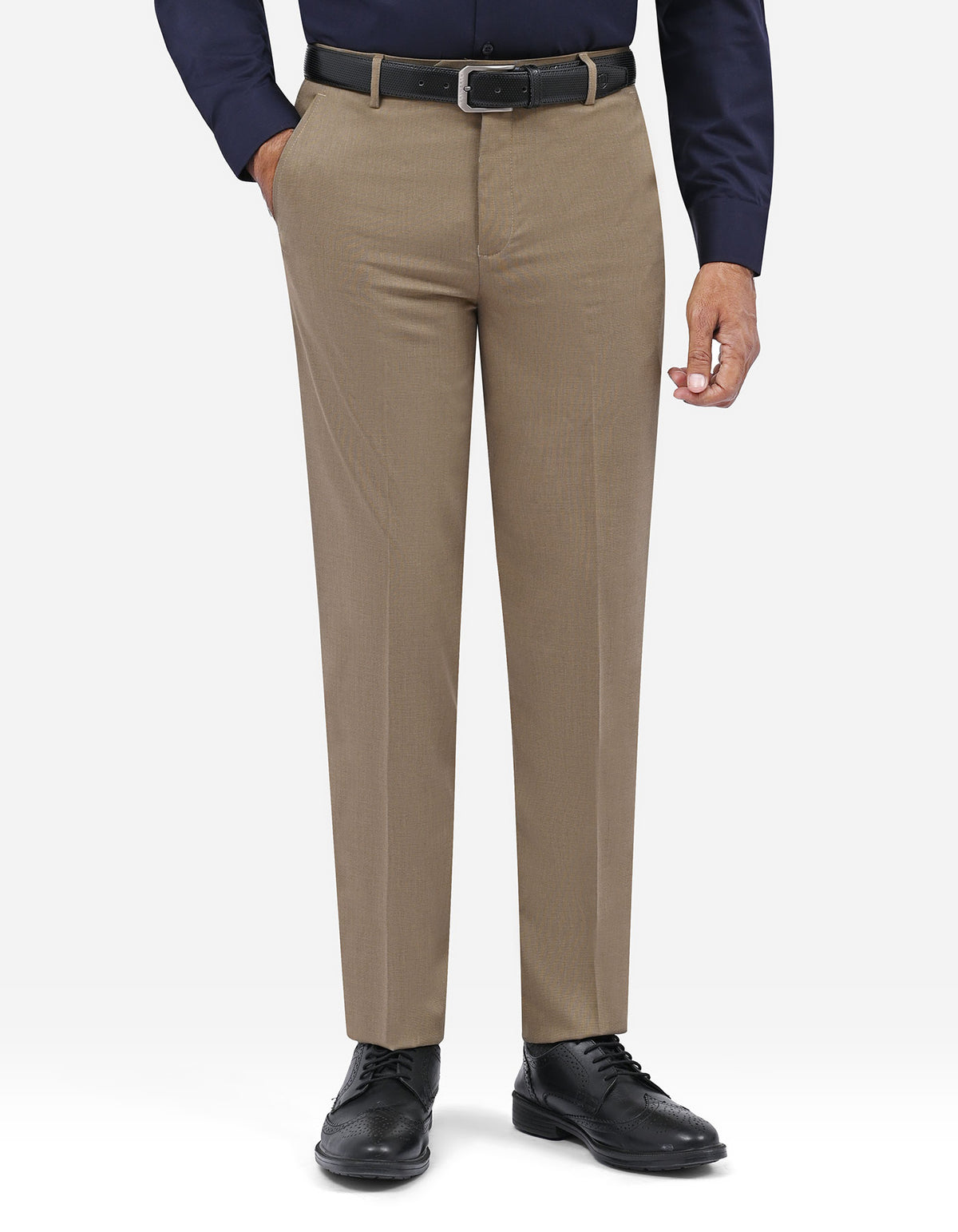 Khaki Texture Formal Trouser Tailored Smart Fit FT623-1S-30