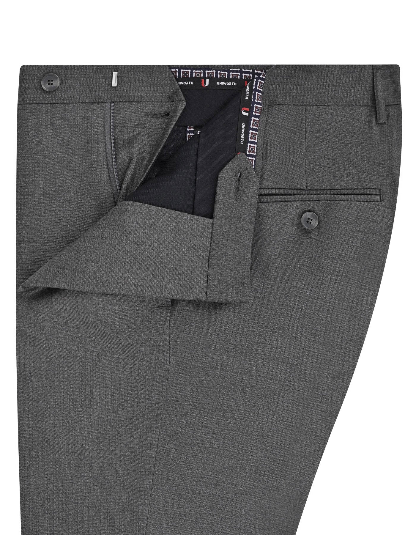 D Grey Texture Formal Trouser Classic Fit FT632-1C-32