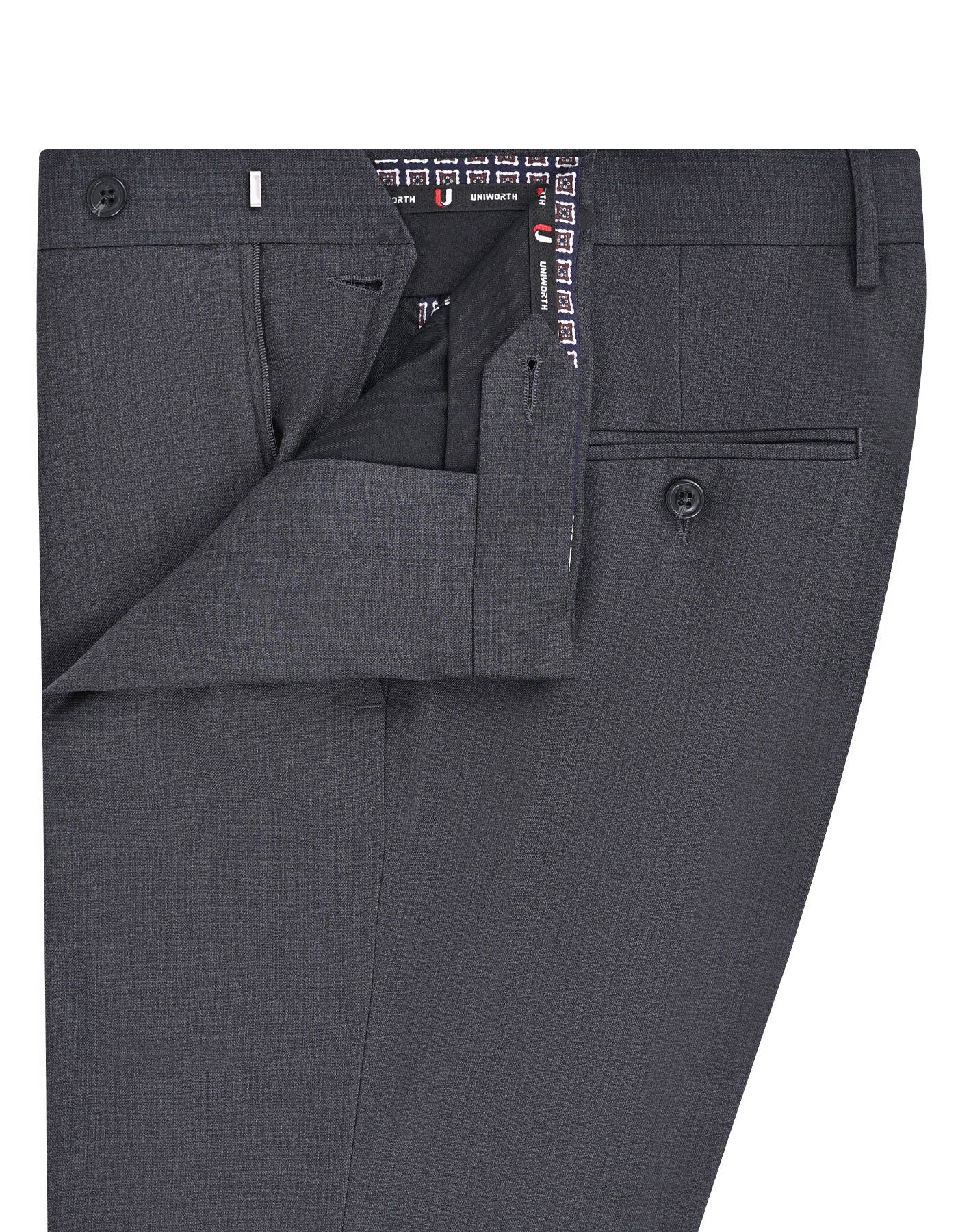 Charcoal Texture Formal Trouser Classic Fit FT633-1C-32