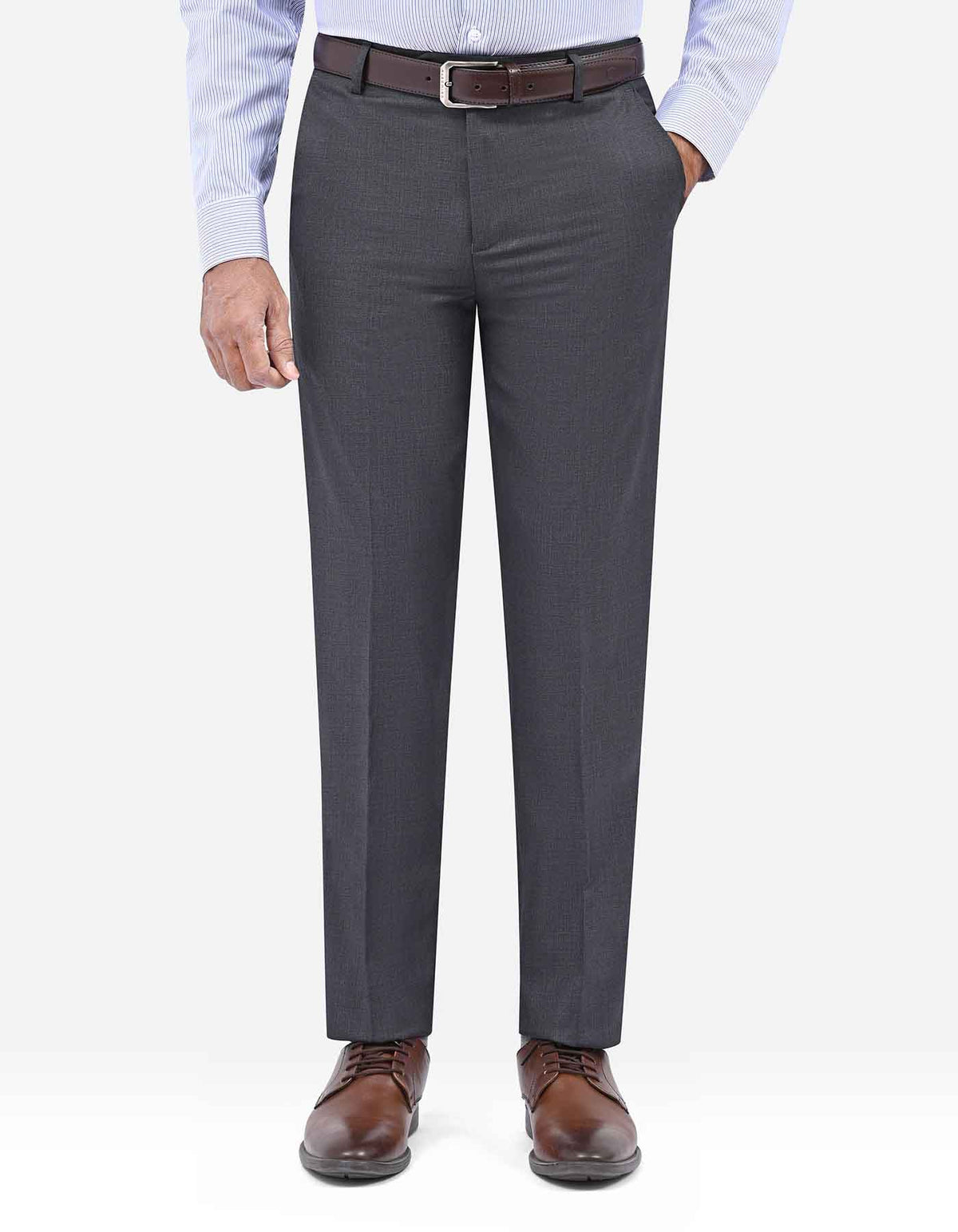 Charcoal Texture Formal Trouser Tailored Smart Fit FT633-1S-30