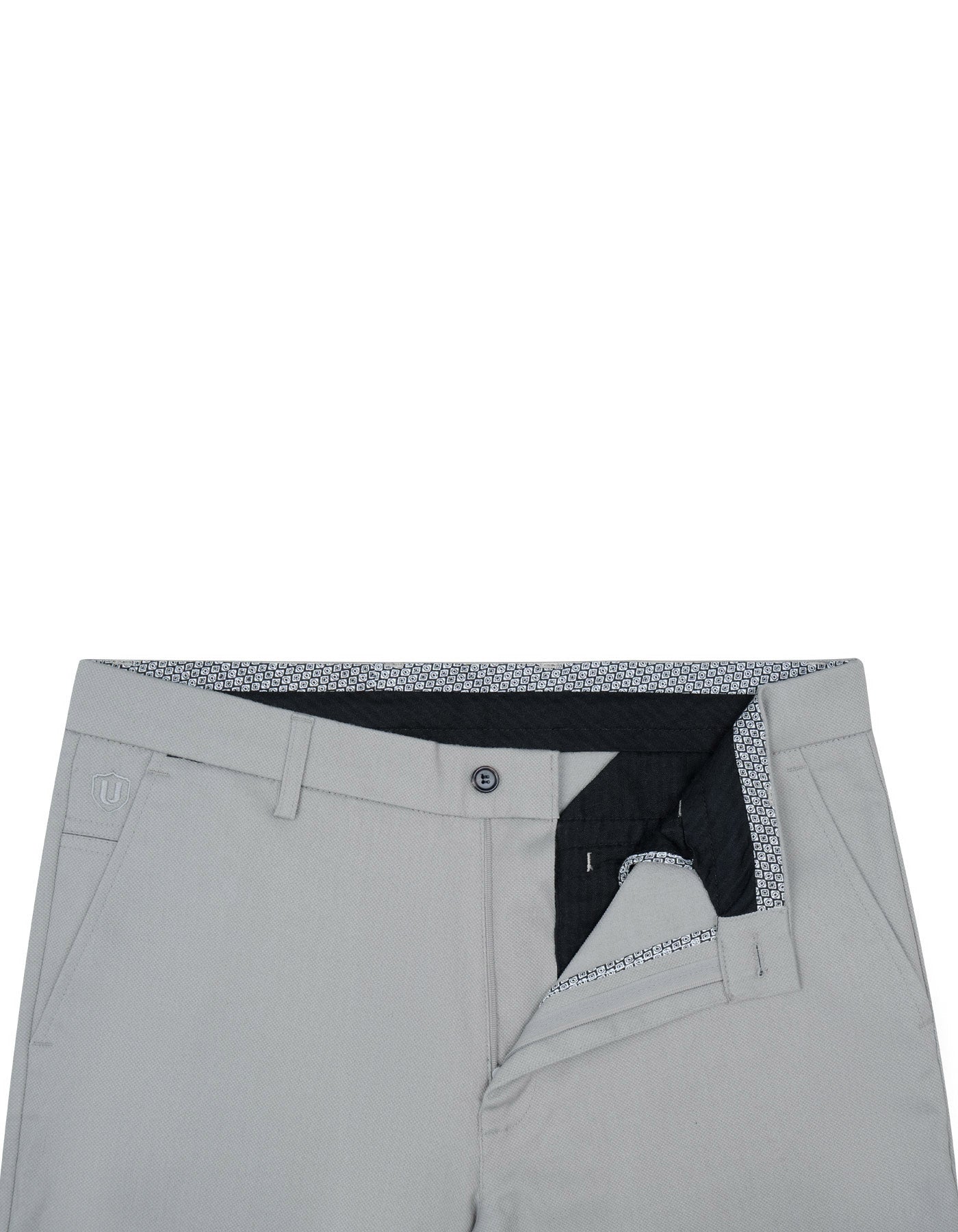Silver Smart Fit Cotton Trouser FTC2426S-34