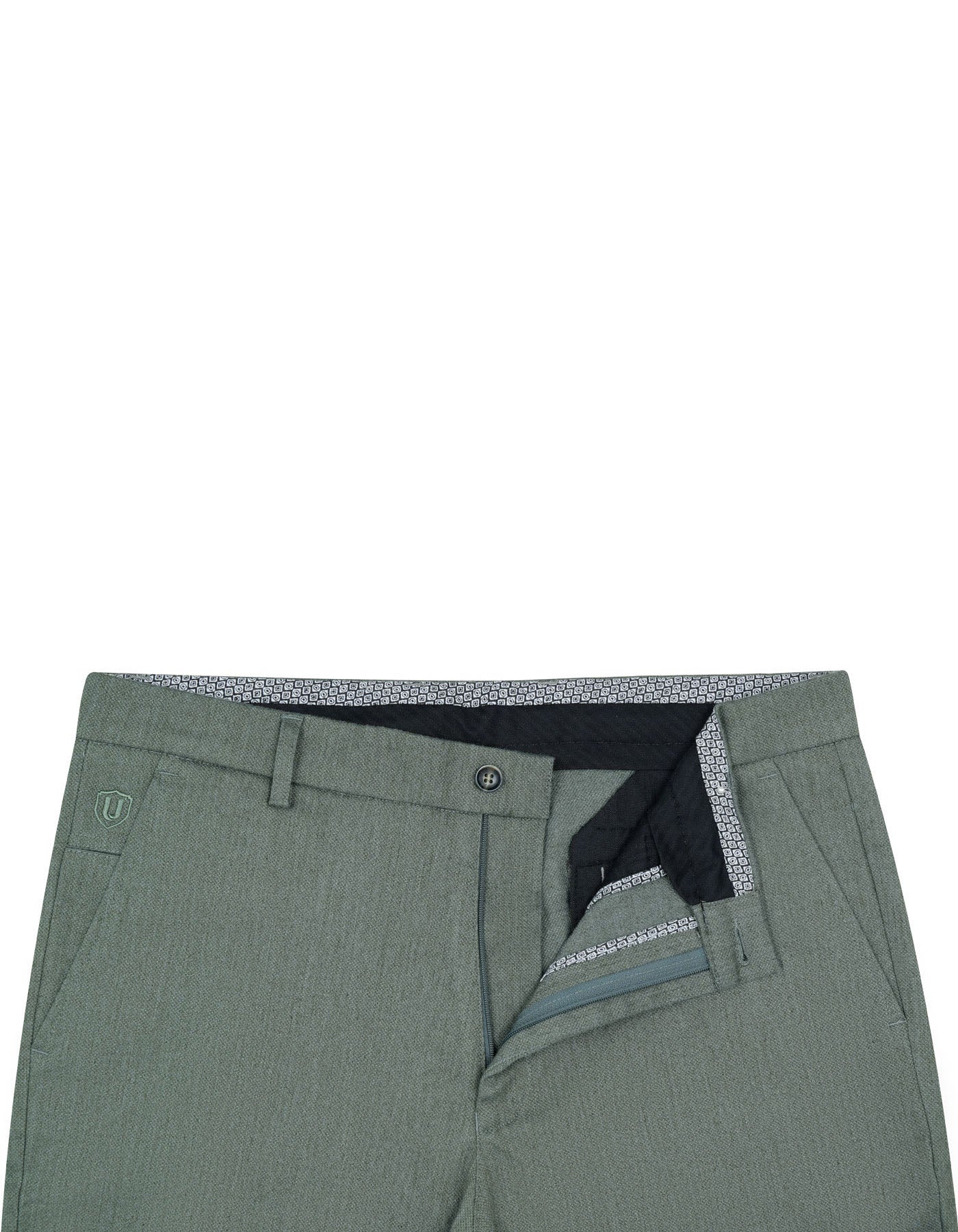 L Olive Smart Fit Cotton Trouser FTC2429S-34