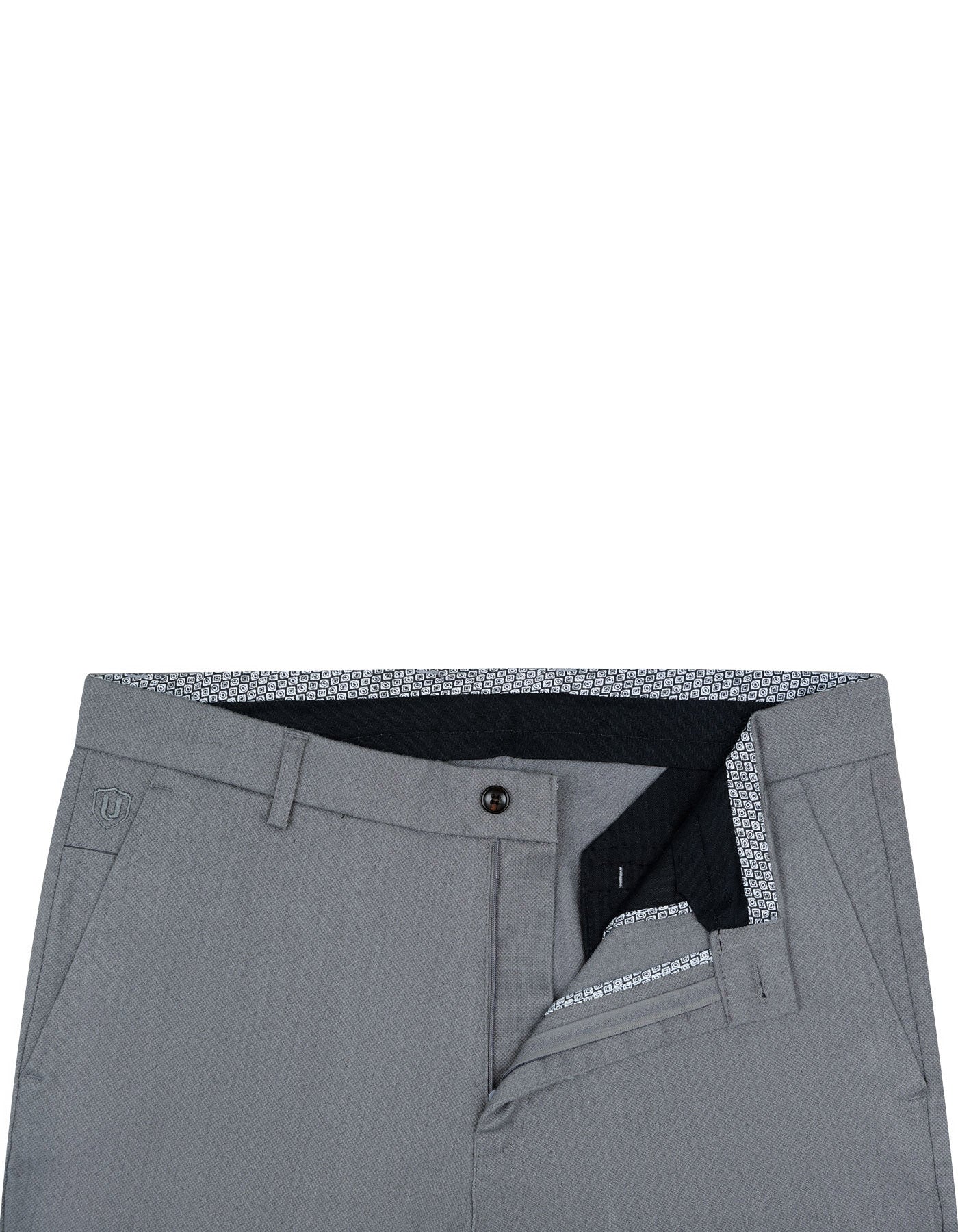 Grey Smart Fit Cotton Trouser FTC2430S-34