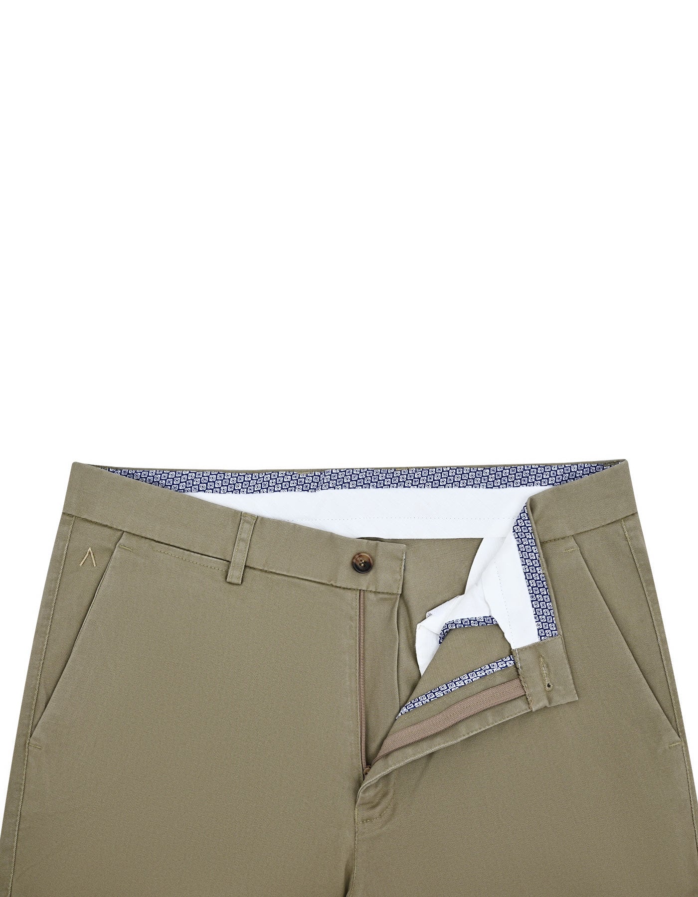 D Khaki Smart Fit Cotton Trouser FTC2431S-34