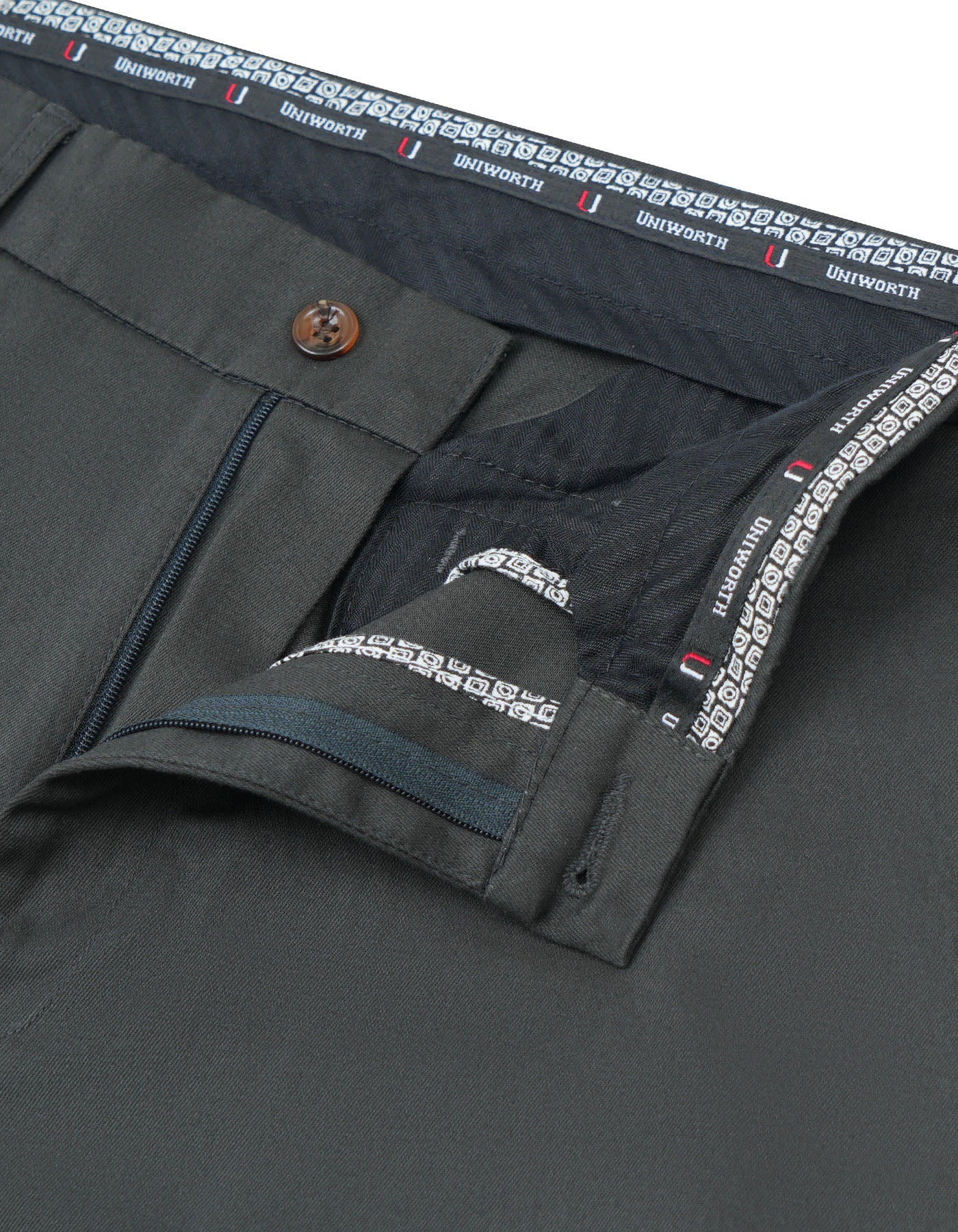 D Grey Smart Fit Cotton Trouser FTC2433C-30