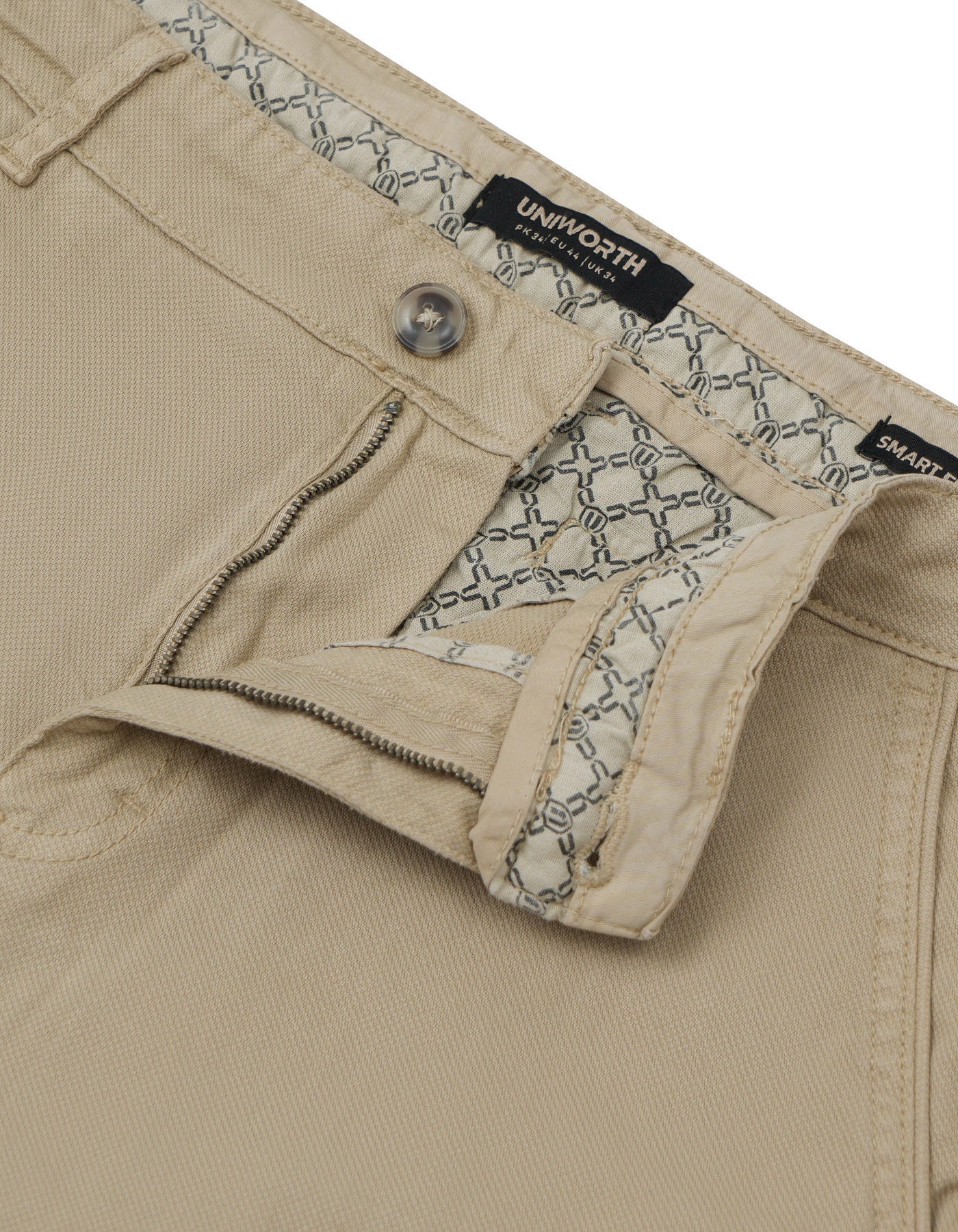 Khaki Classic Fit Cotton Trouser FTC2454C-30