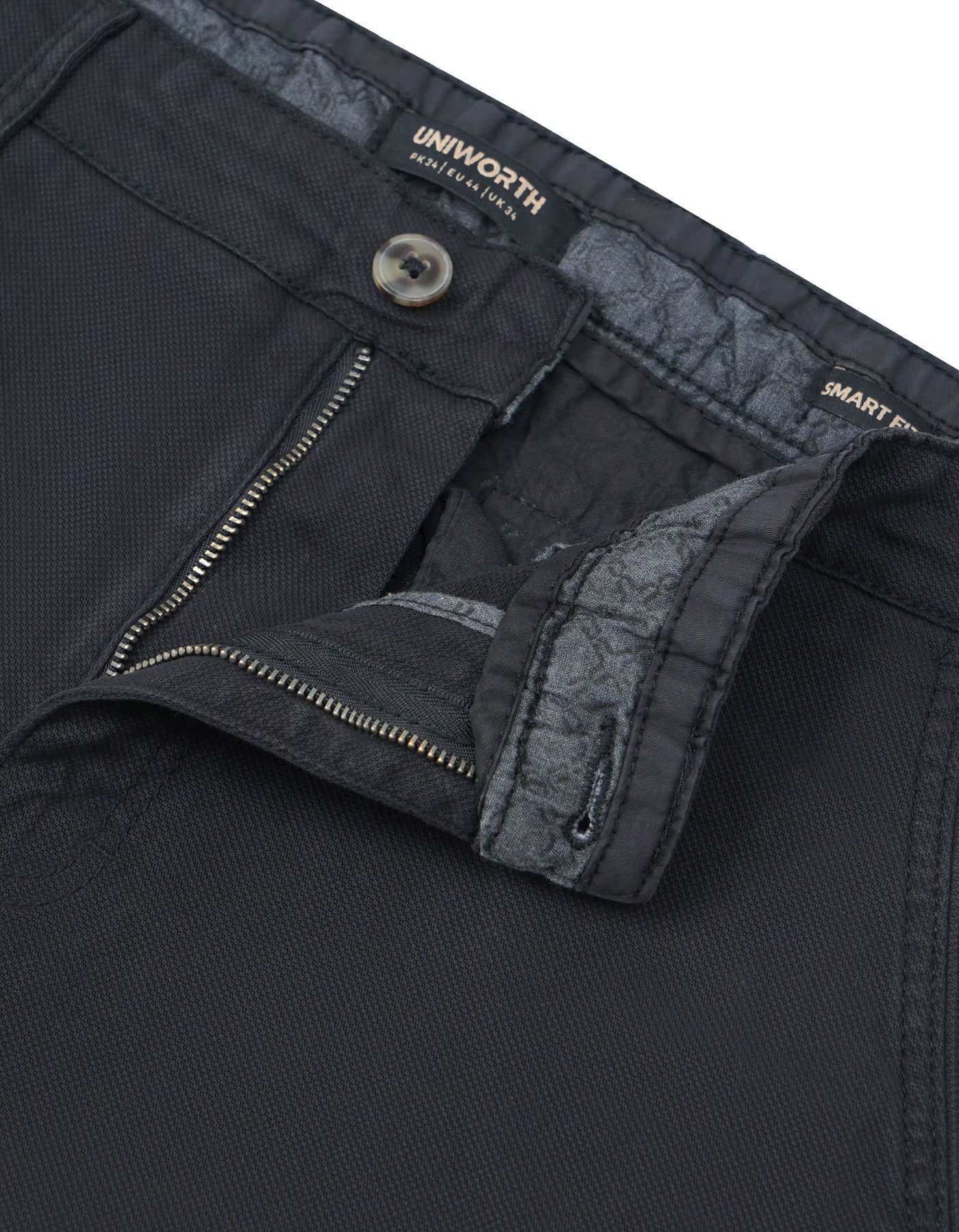 Black Classic Fit Cotton Trouser FTC2455C-30