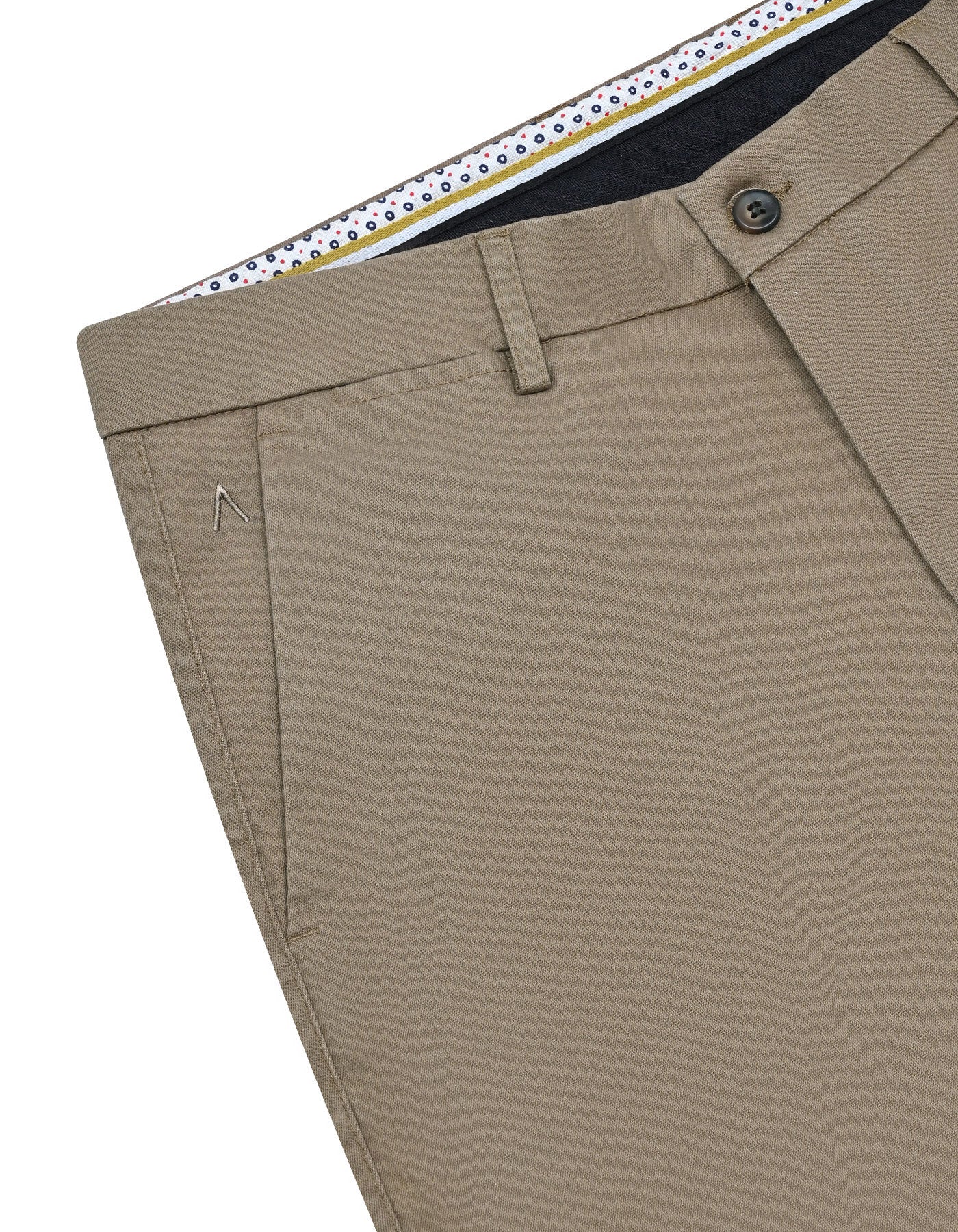 D Khaki Classic Fit Cotton Trouser FTC2459C-32