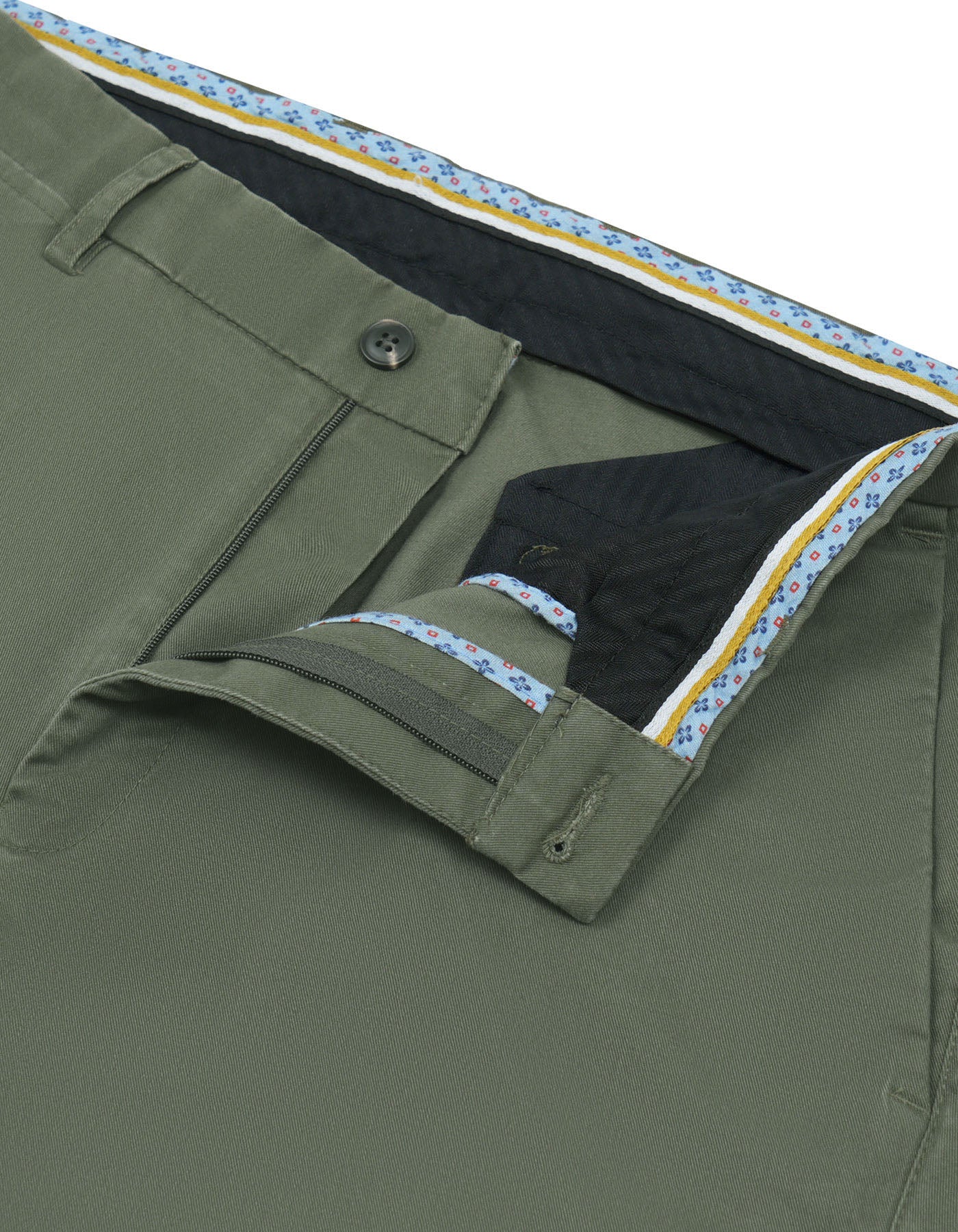 D Olive Smart Fit Cotton Trouser FTC2461S-30