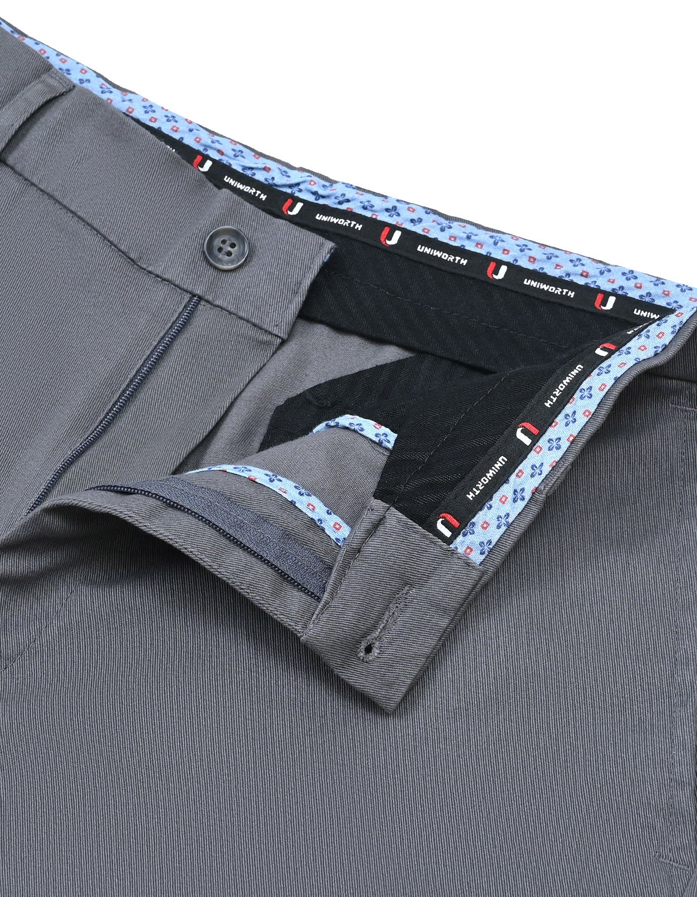 Grey Smart Fit Cotton Trouser FTC2502S-30