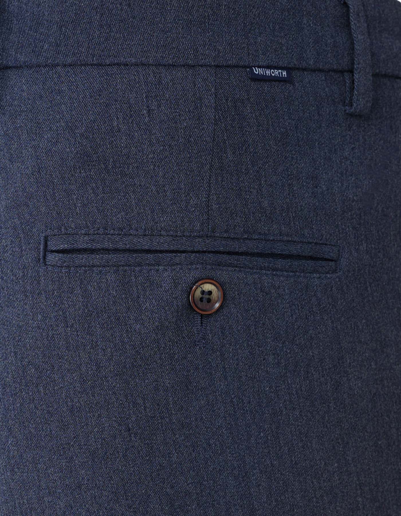 Navy Classic Fit Cotton Trouser FTC2507C-34