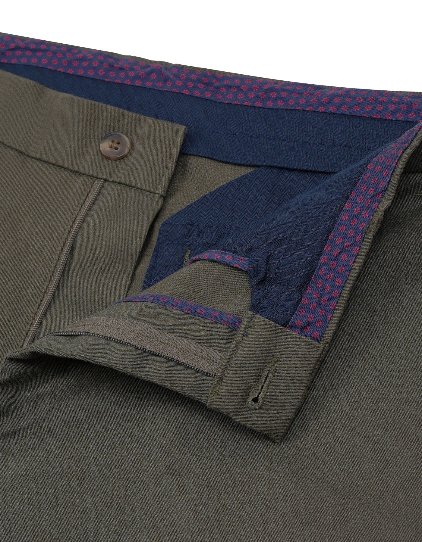 Olive Smart Fit Cotton Trouser FTC2508S-30