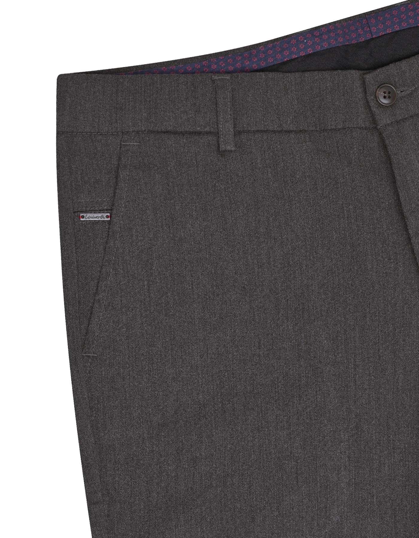 D Grey Smart Fit Cotton Trouser FTC2509S-32