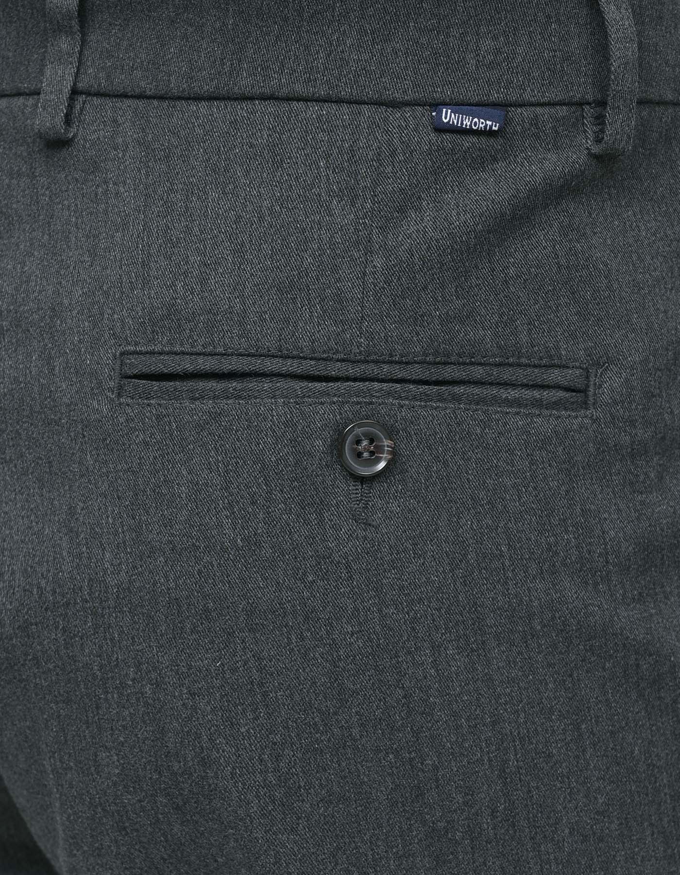 Charcoal Classic Fit Cotton Trouser FTC2511C-34