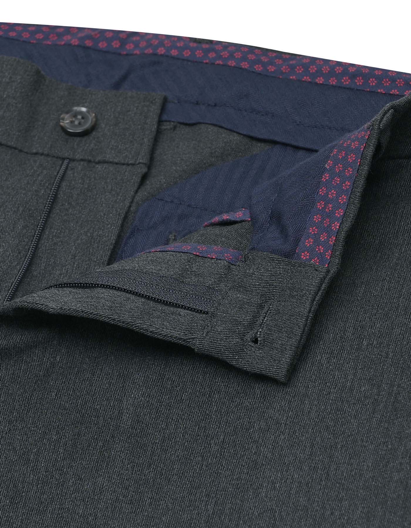 Charcoal Classic Fit Cotton Trouser FTC2511C-30