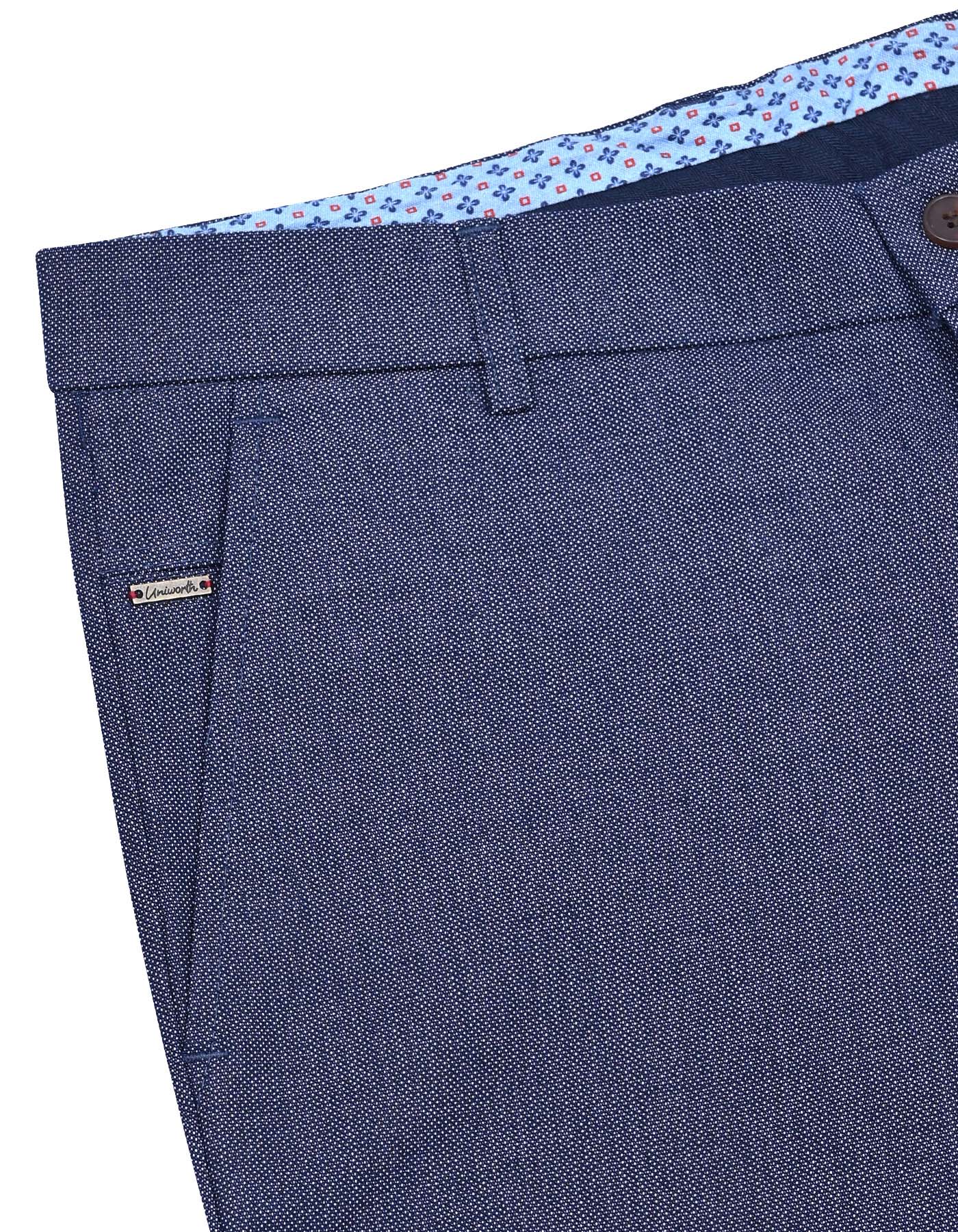 Blue Classic Fit Cotton Trouser FTC2514C-36