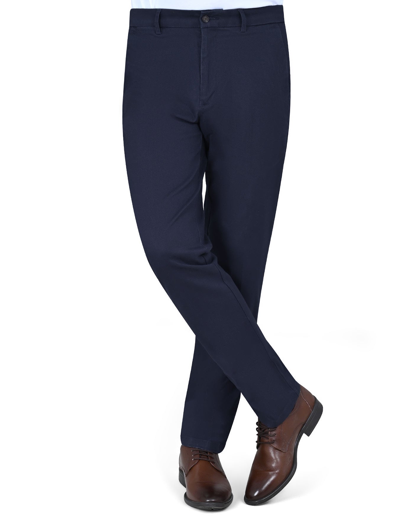 Navy Smart Fit Cotton Trouser FTC2519S-30