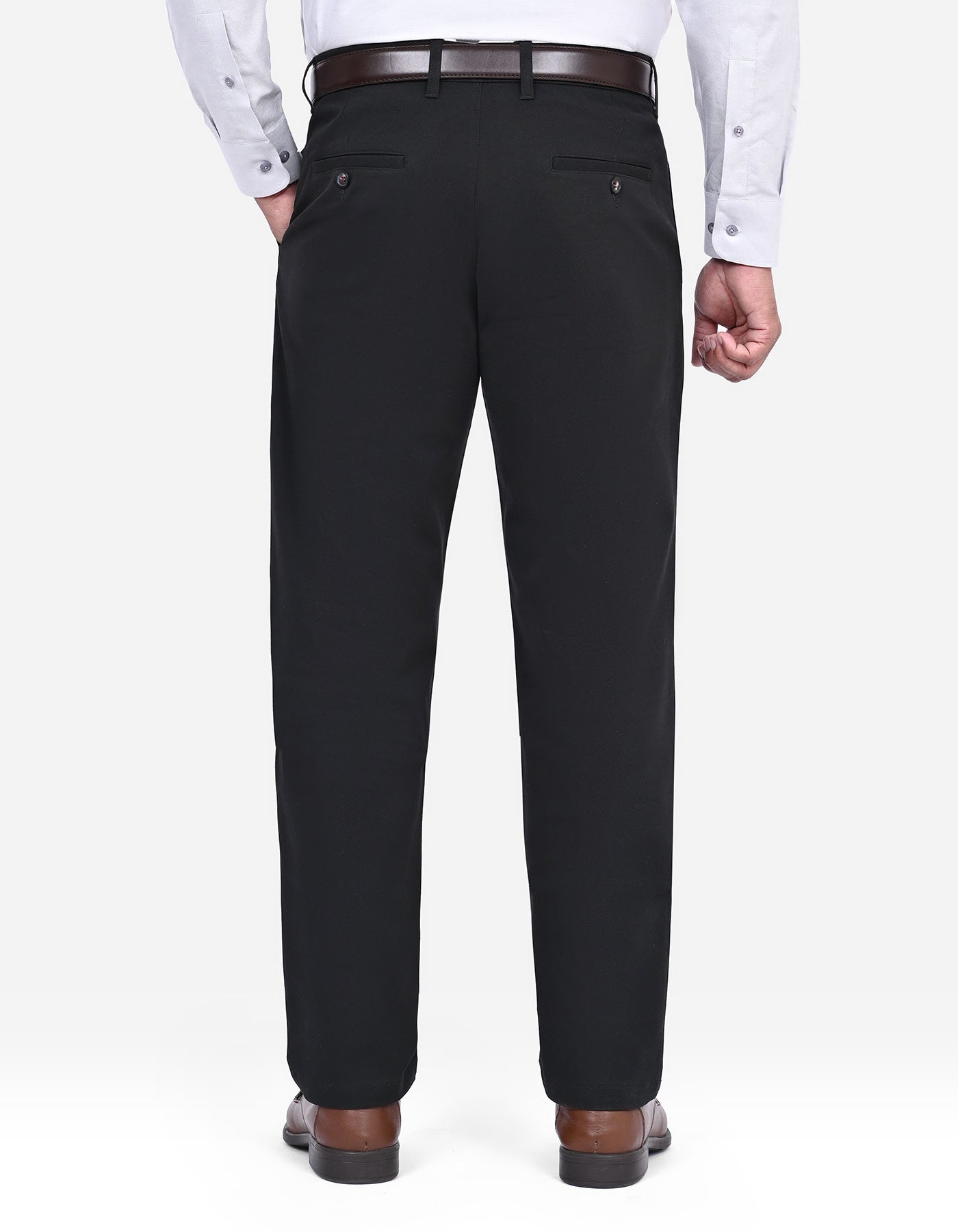 Black Classic Fit Cotton Trouser FTC2535C-38