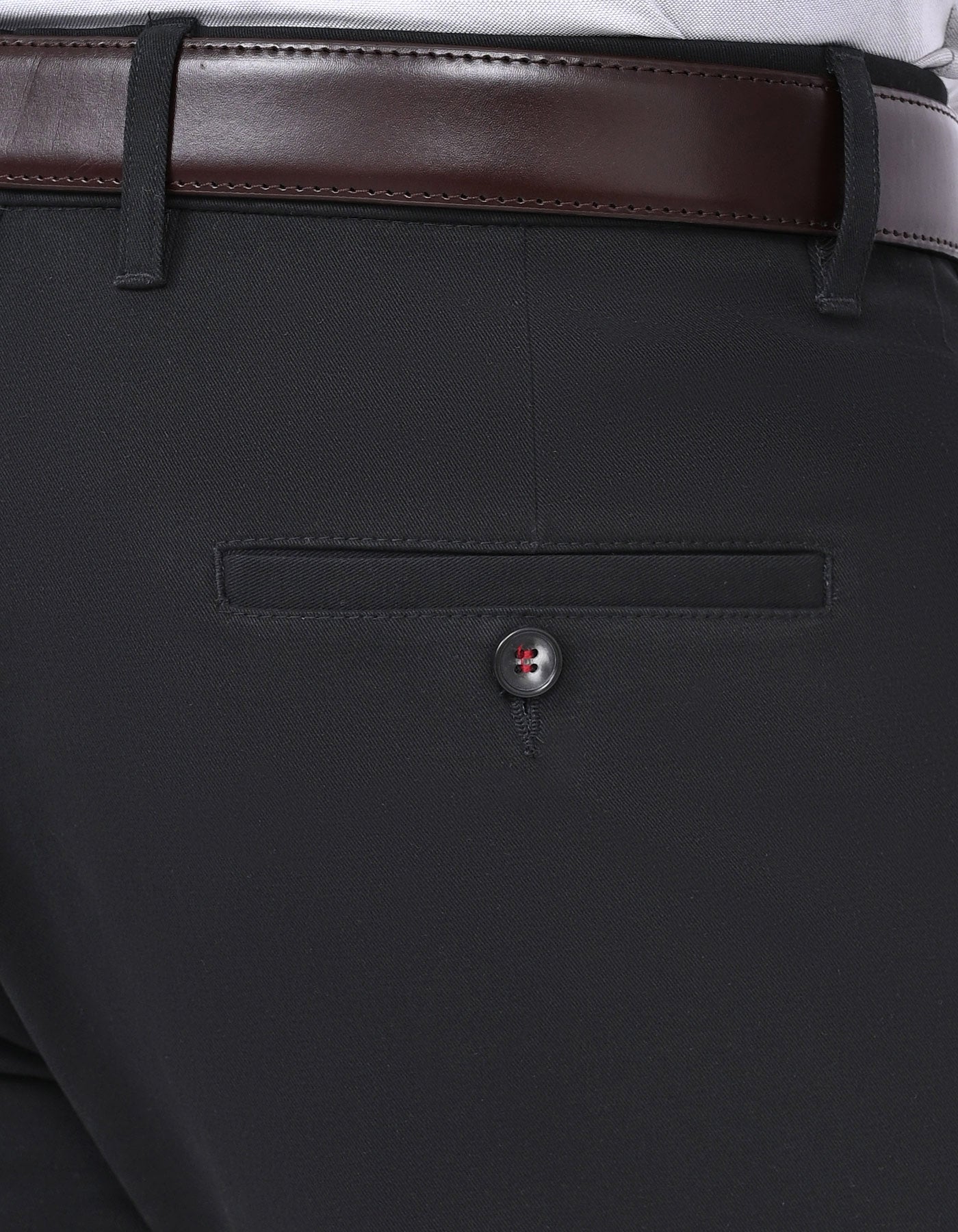 Black Classic Fit Cotton Trouser FTC2535C-36