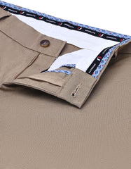 L Khaki Classic Fit Cotton Trouser FTC2549C-30