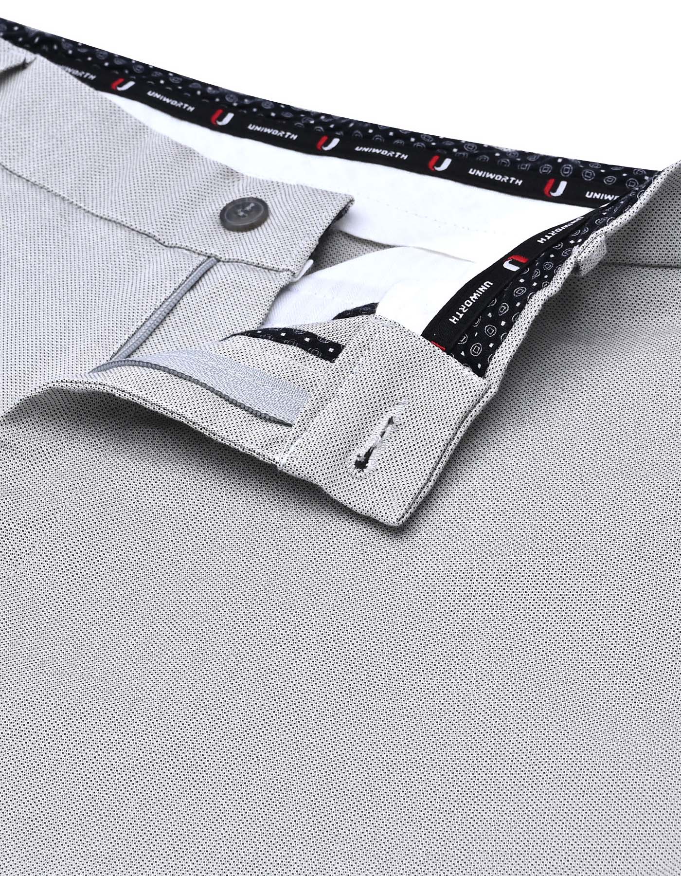Silver Classic Fit Cotton Trouser FTC2550C-30