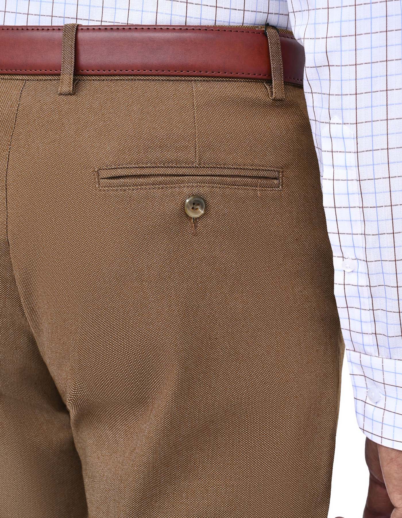 Camel Classic Fit Cotton Trouser FTC2551C-34