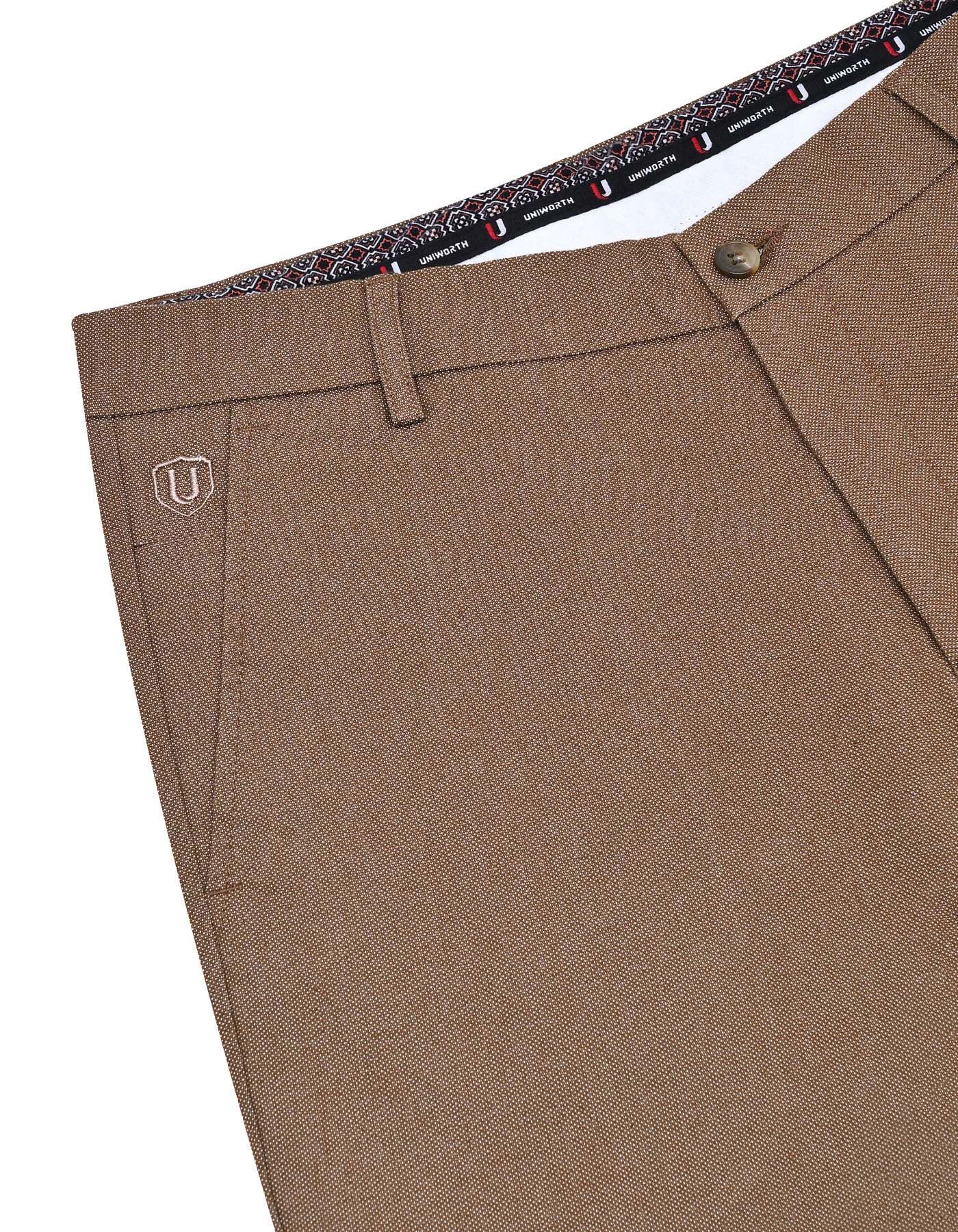 Camel Classic Fit Cotton Trouser FTC2551C-32