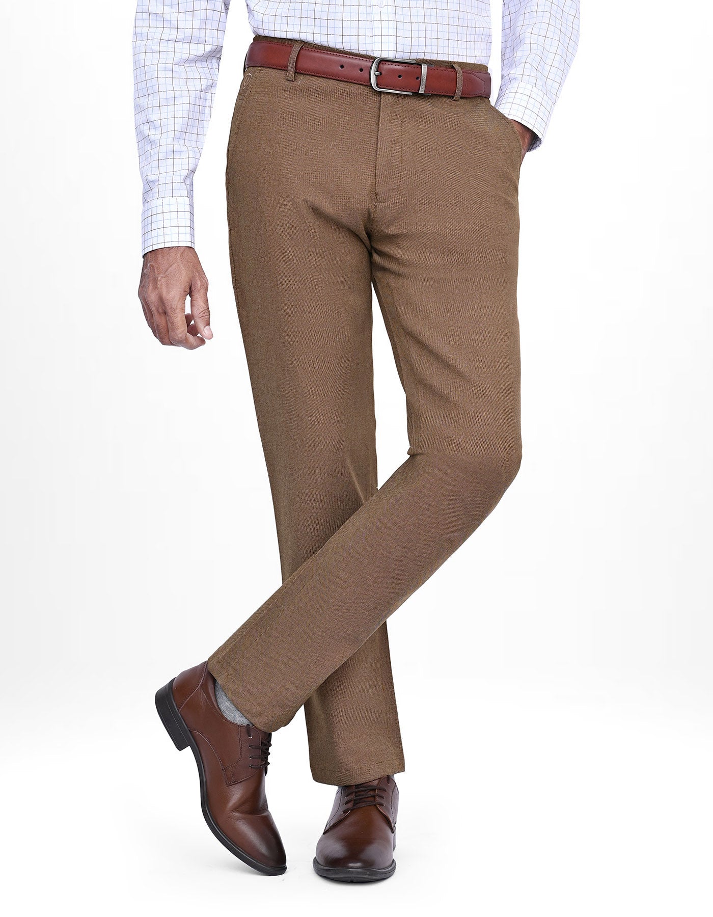 Camel Classic Fit Cotton Trouser FTC2551C-28
