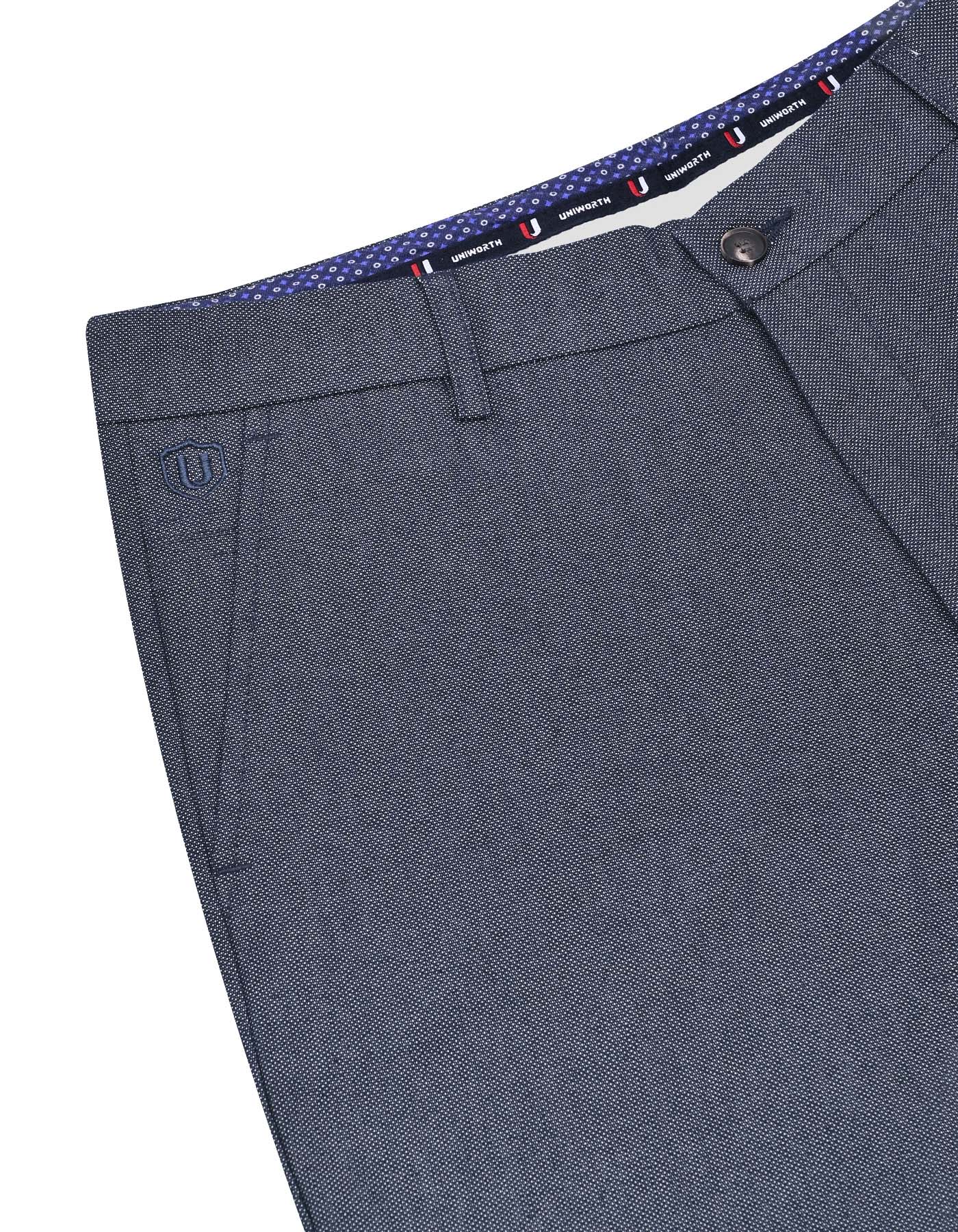 Navy Classic Fit Cotton Trouser FTC2553C-32