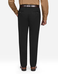 Black Plain Classic Fit Cotton Trouser
