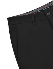 Black Plain Classic Fit Cotton Trouser