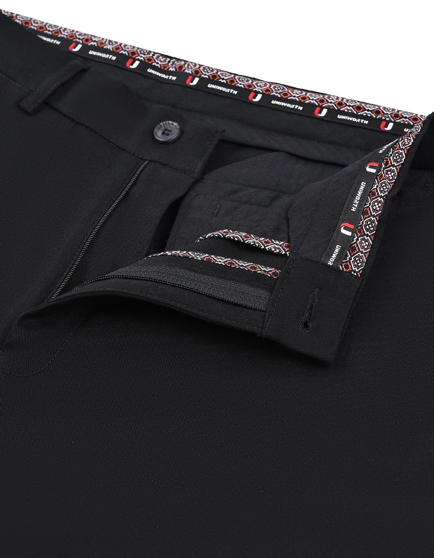 Black Classic Fit Cotton Trouser FTC2554S-32