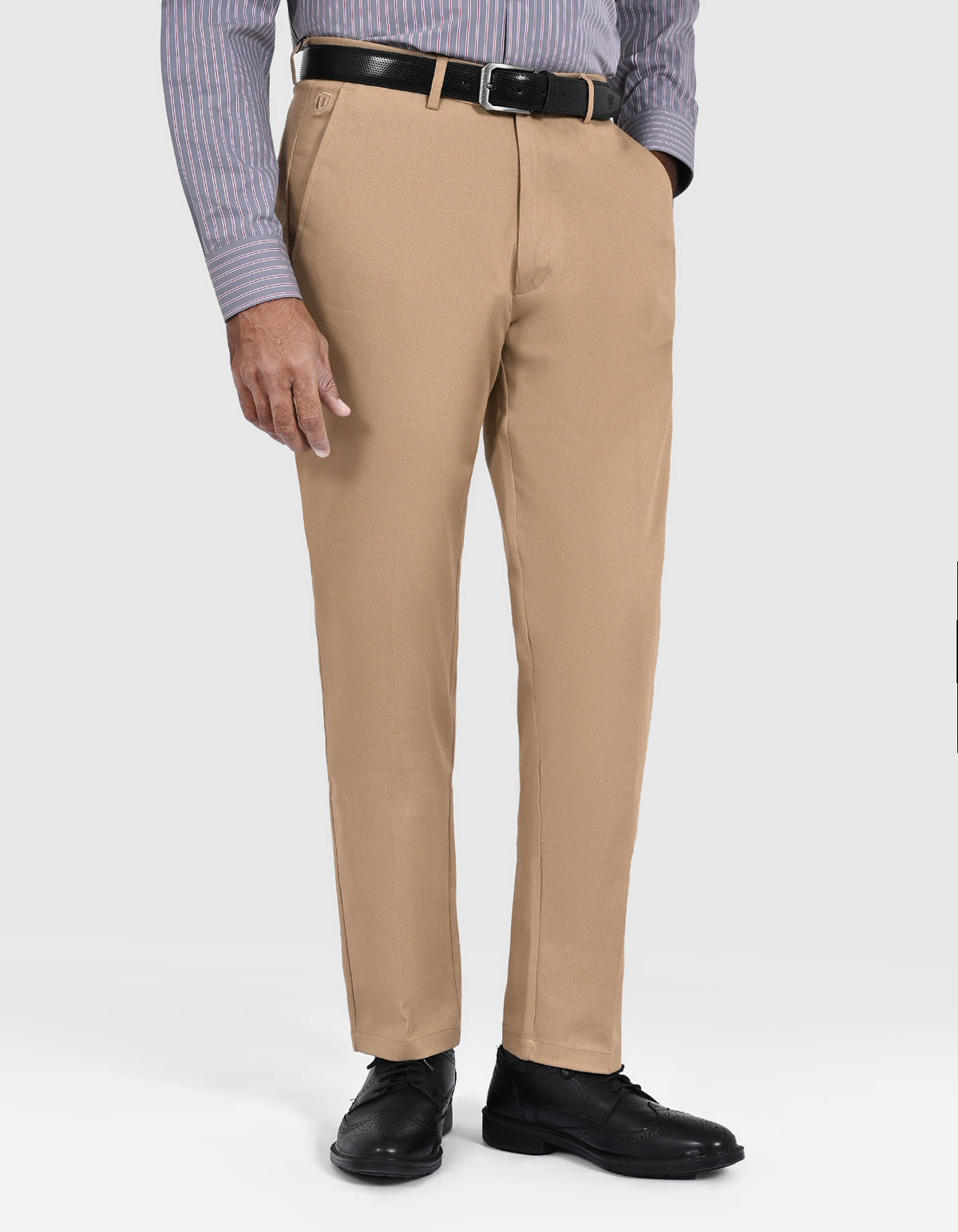 Khaki Classic Fit Cotton Trouser FTC2555C-30